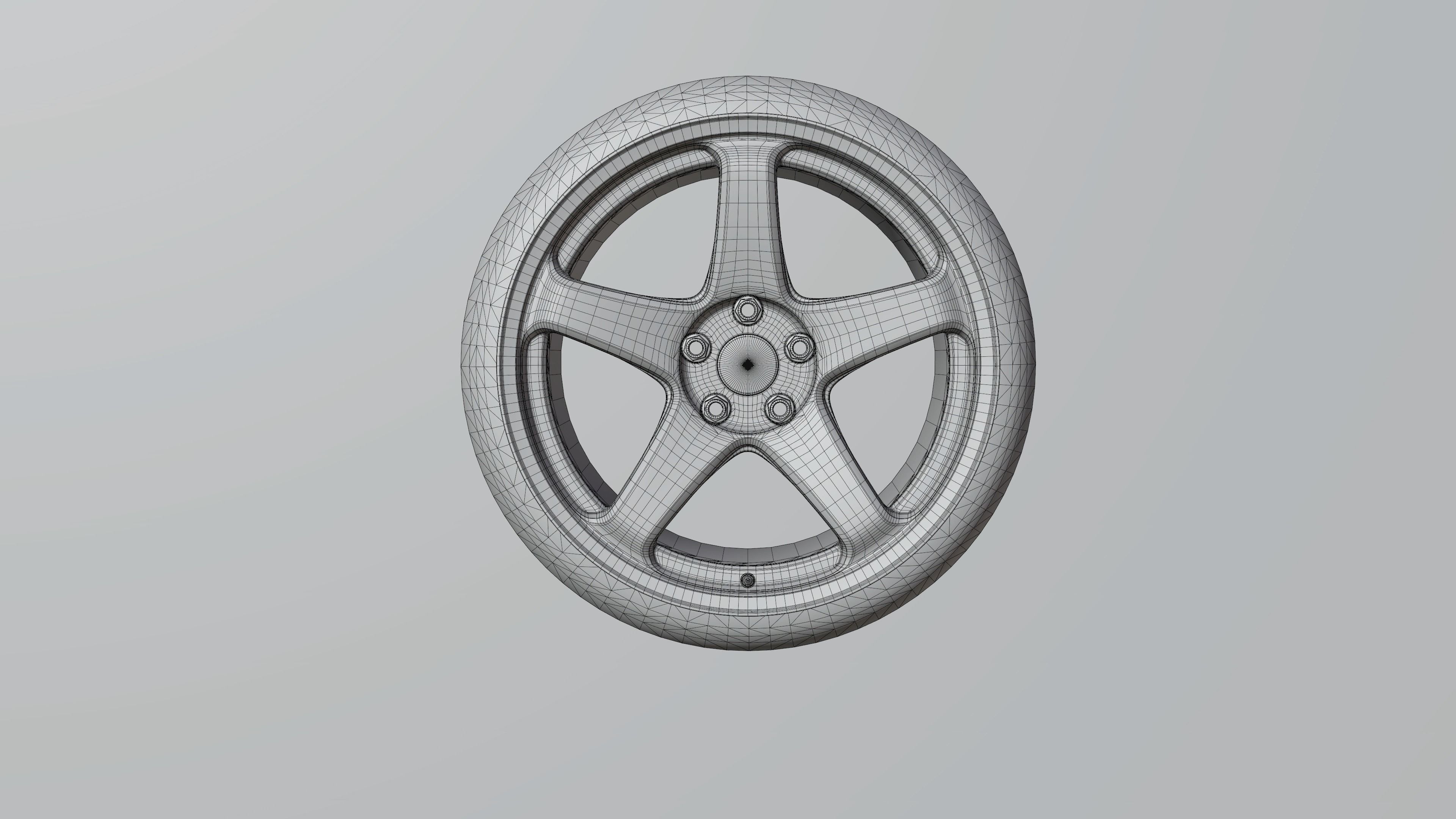 Enkei PF05 Anime Prototype Low-poly 3D model_4