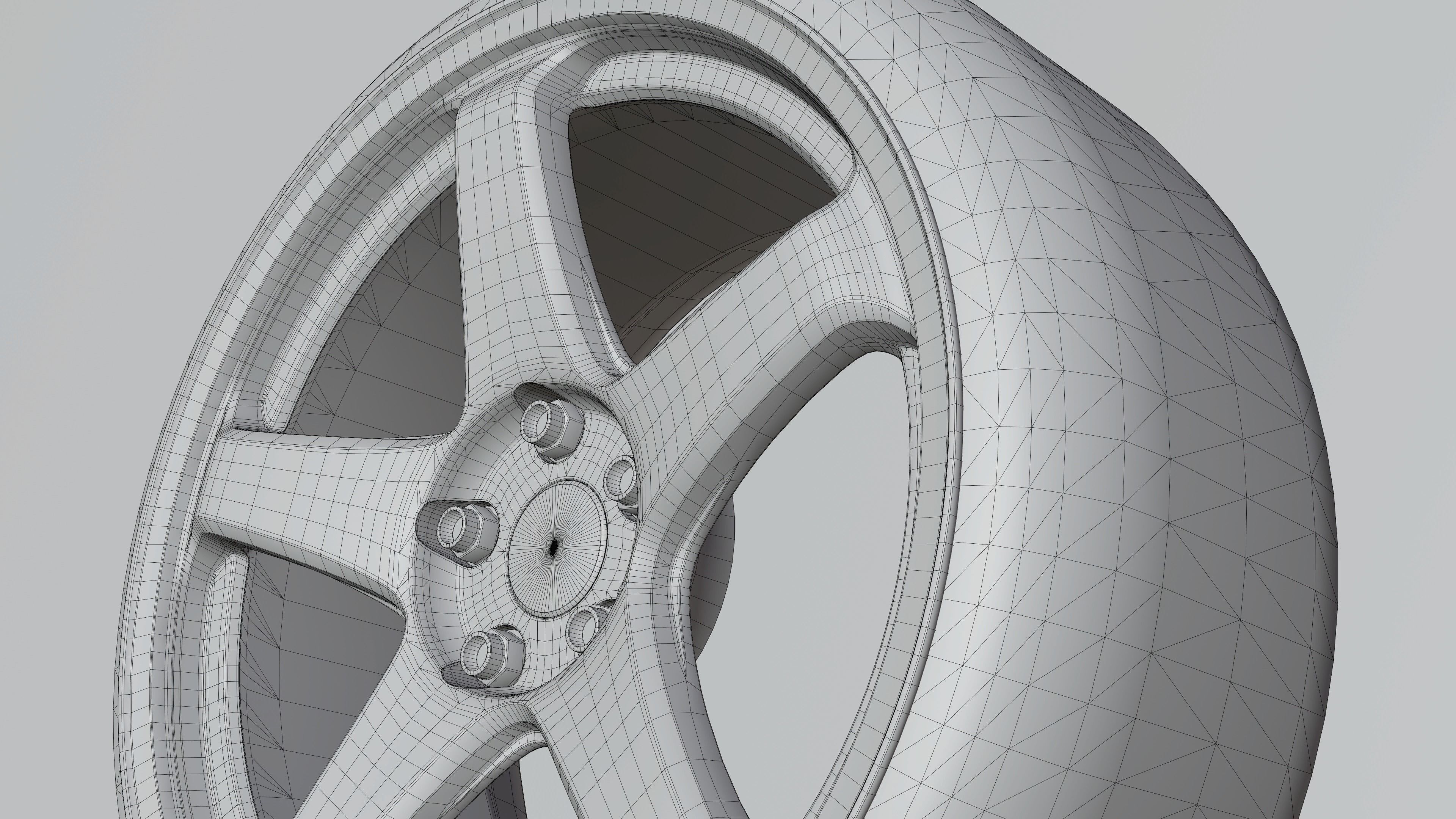 Enkei PF05 Anime Prototype Low-poly 3D model_5