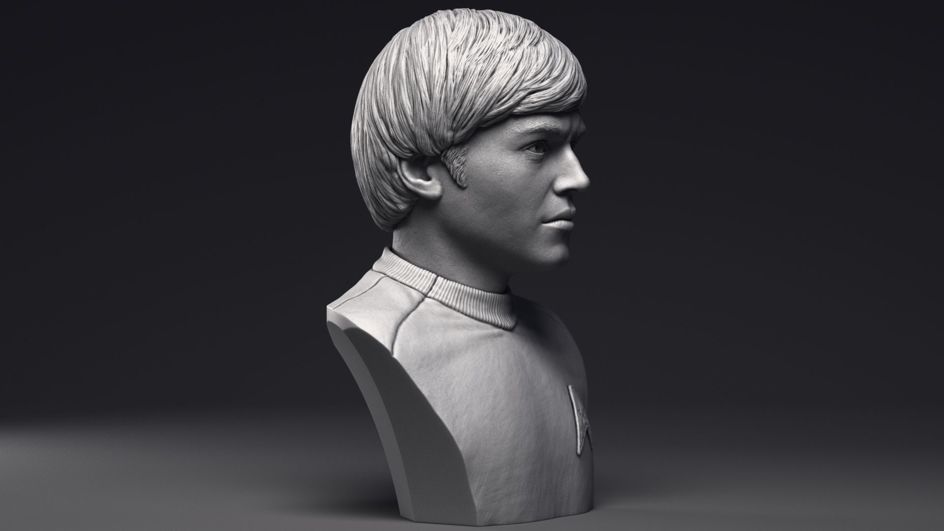 Walter Koenig as Pavel Chekov Bust Printable 3D Model 3D print model_25
