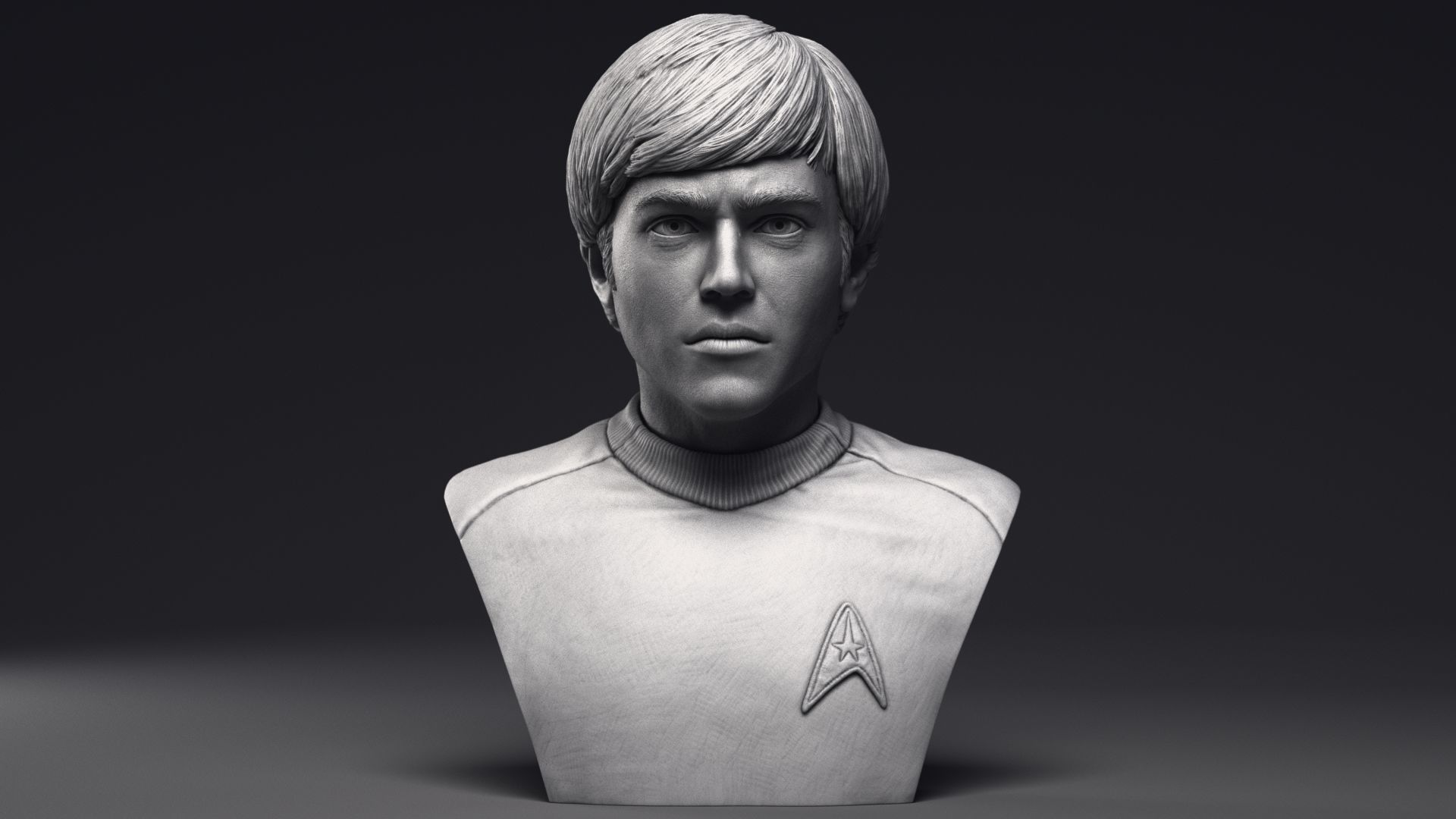 Walter Koenig as Pavel Chekov Bust Printable 3D Model 3D print model_13