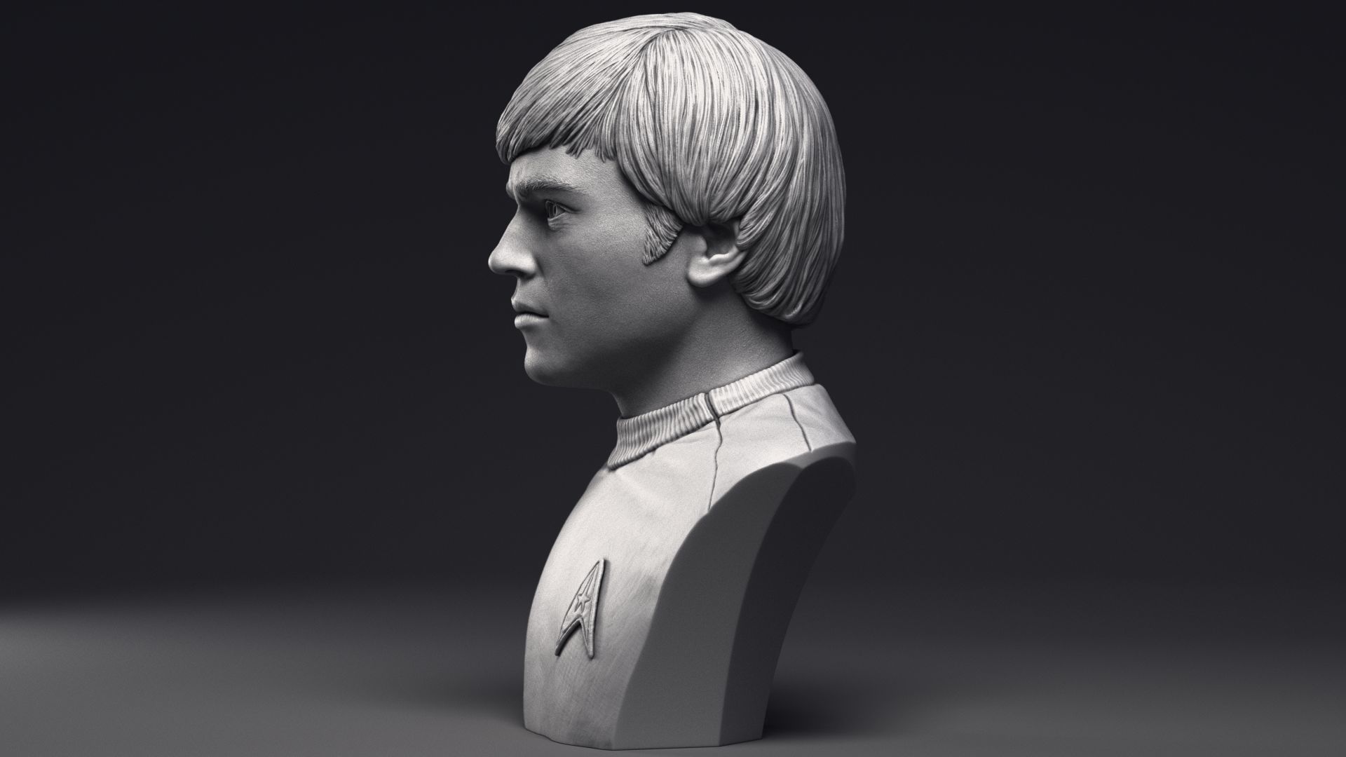 Walter Koenig as Pavel Chekov Bust Printable 3D Model 3D print model_16