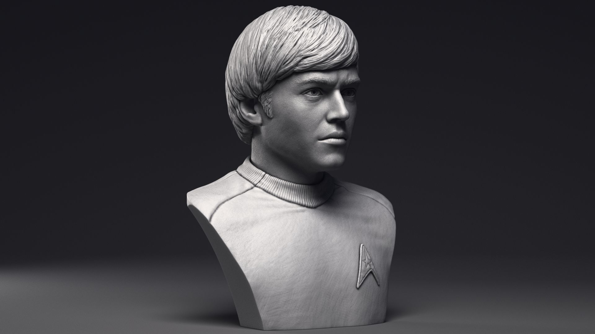 Walter Koenig as Pavel Chekov Bust Printable 3D Model 3D print model_26