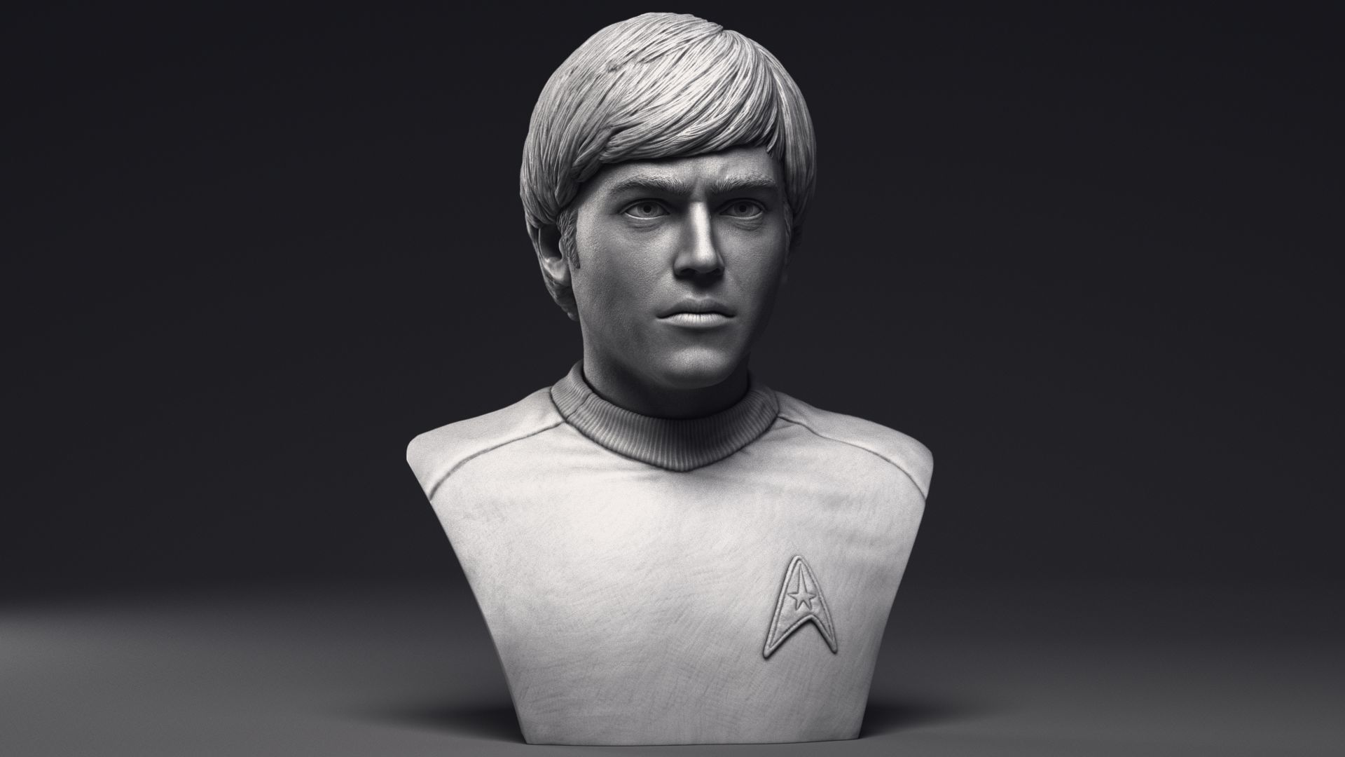 Walter Koenig as Pavel Chekov Bust Printable 3D Model 3D print model_27