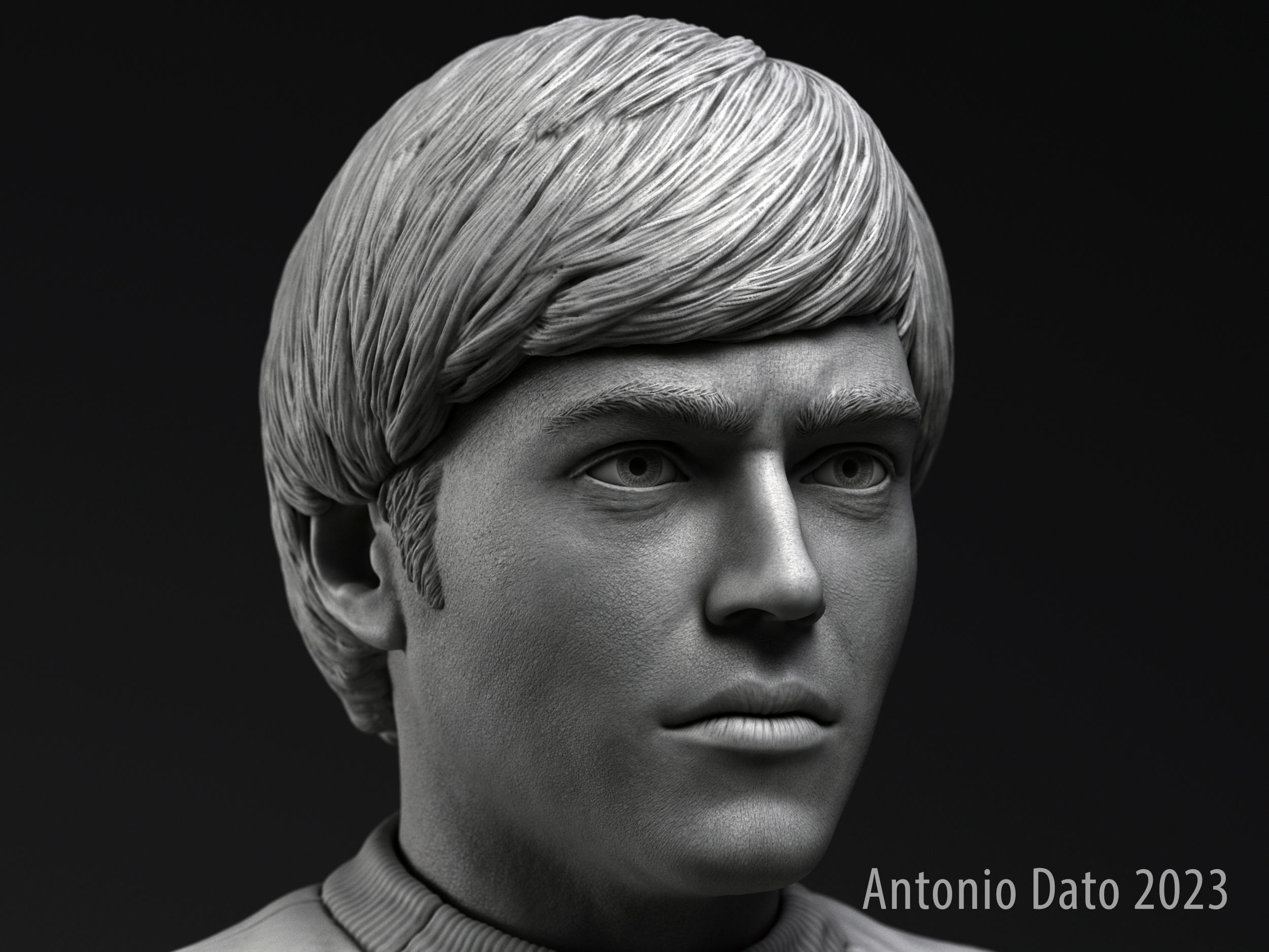 Walter Koenig as Pavel Chekov Bust Printable 3D Model 3D print model_2