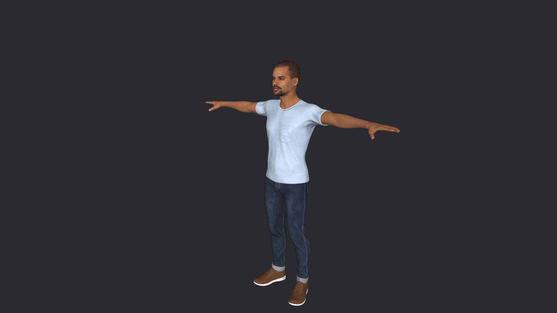 Shikhar Dhawan Hyper Realistic Full Body Rigged Character 3D model_8