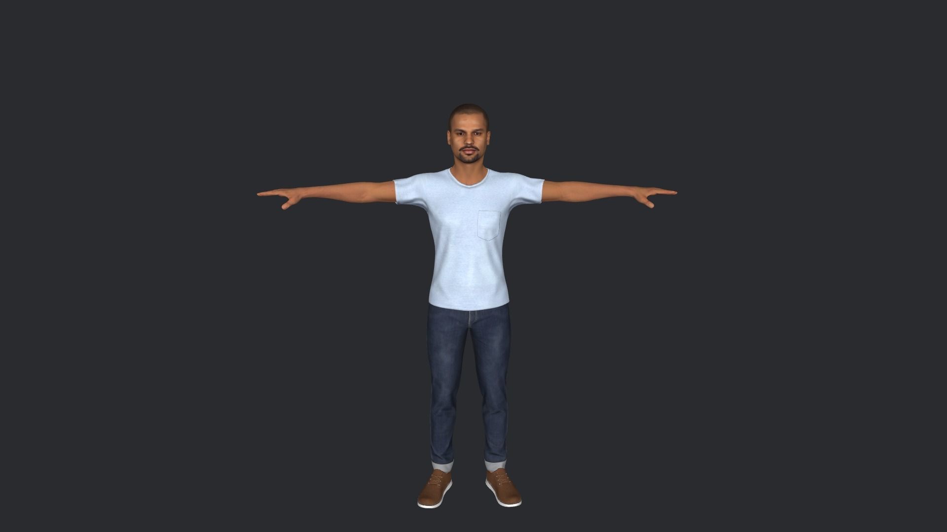 Shikhar Dhawan Hyper Realistic Full Body Rigged Character 3D model_7