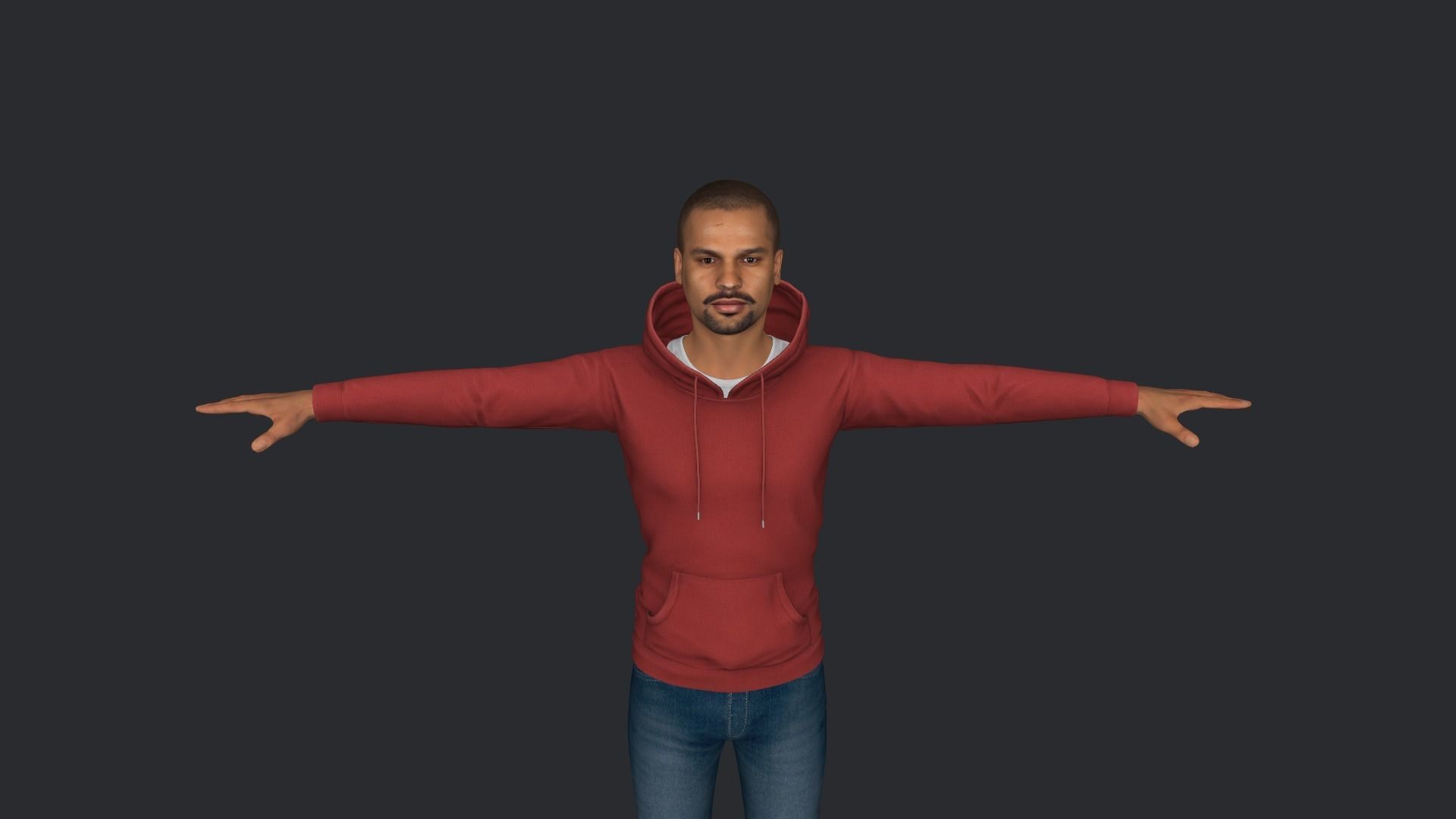 Shikhar Dhawan Hyper Realistic Full Body Rigged Character 3D model_11