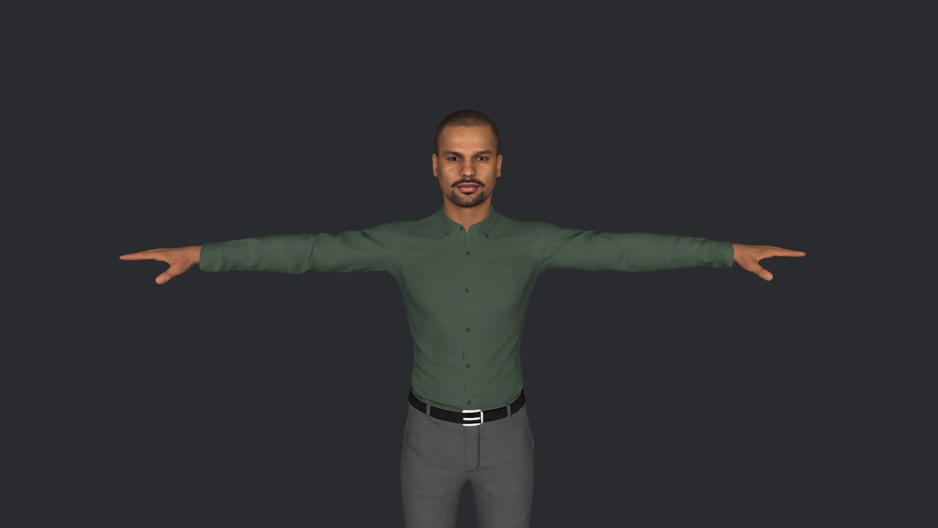 Shikhar Dhawan Hyper Realistic Full Body Rigged Character 3D model_32