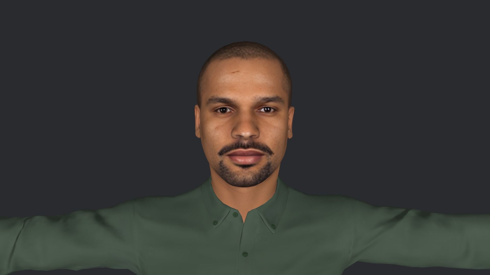 Shikhar Dhawan Hyper Realistic Full Body Rigged Character 3D model_31