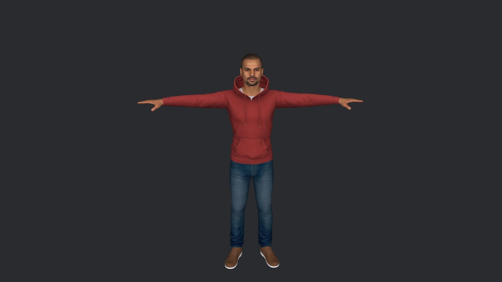 Shikhar Dhawan Hyper Realistic Full Body Rigged Character 3D model_13