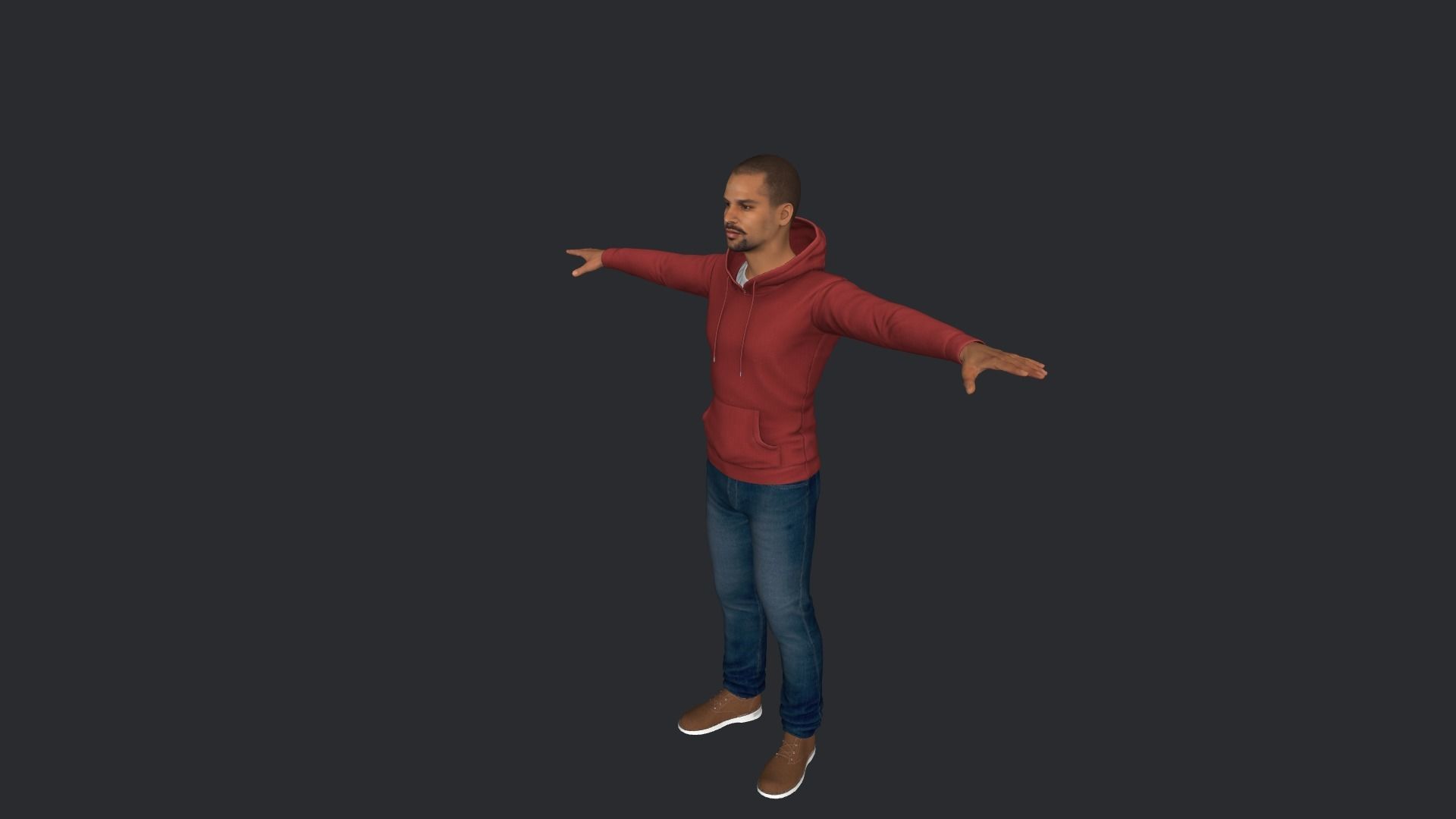 Shikhar Dhawan Hyper Realistic Full Body Rigged Character 3D model_14