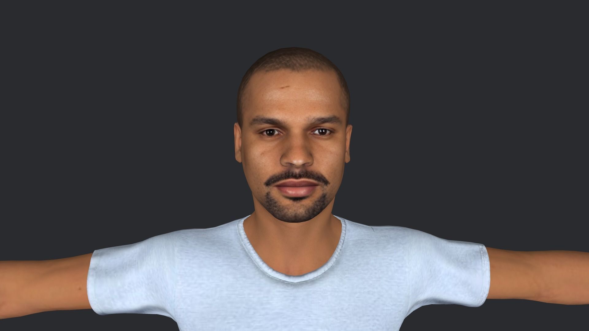 Shikhar Dhawan Hyper Realistic Full Body Rigged Character 3D model_5
