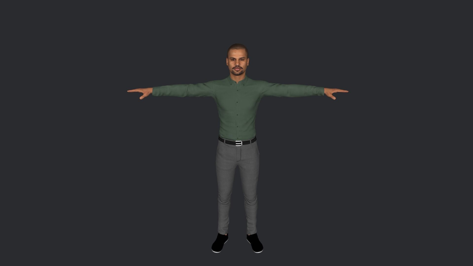 Shikhar Dhawan Hyper Realistic Full Body Rigged Character 3D model_2