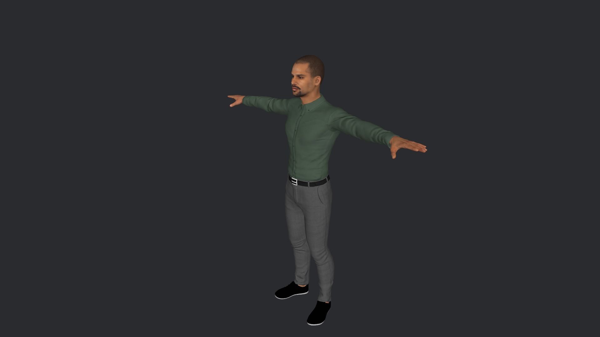 Shikhar Dhawan Hyper Realistic Full Body Rigged Character 3D model_3