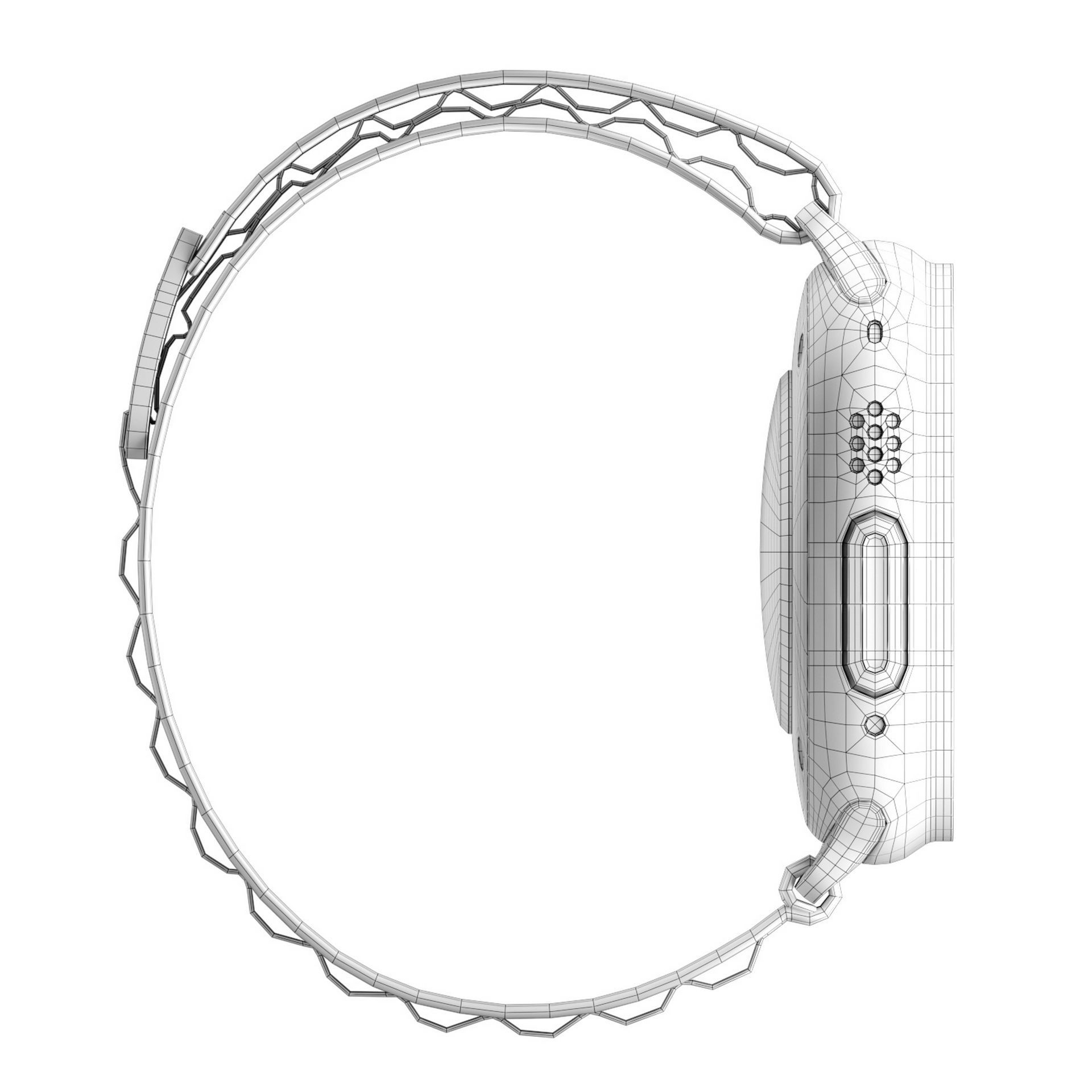 Apple Watch Ultra Orange Alpine Loop 3D model_13