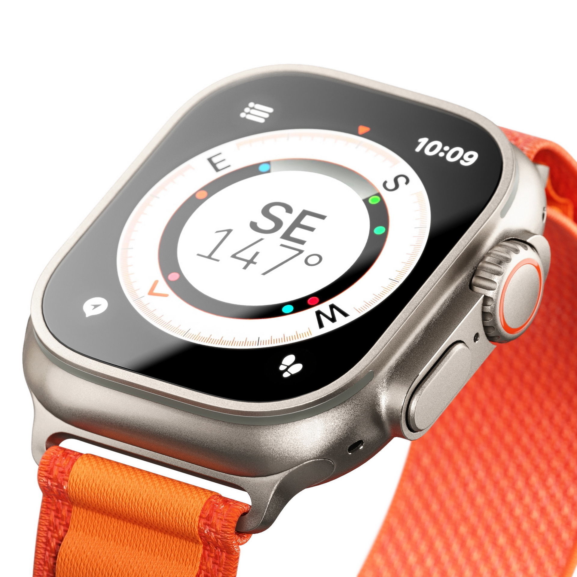Apple Watch Ultra Orange Alpine Loop 3D model_2