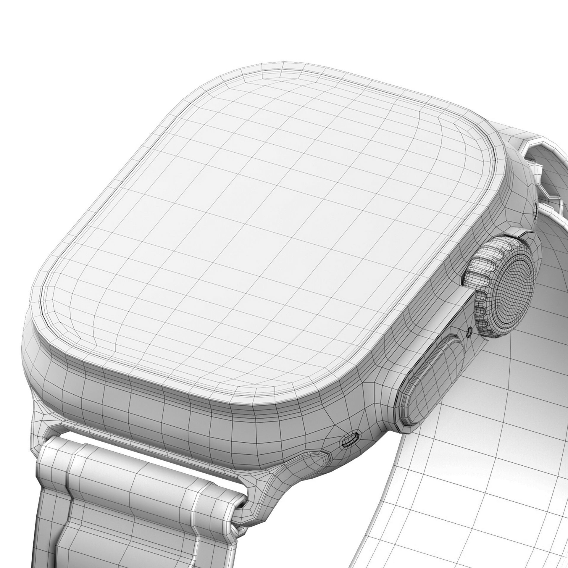 Apple Watch Ultra Orange Alpine Loop 3D model_9