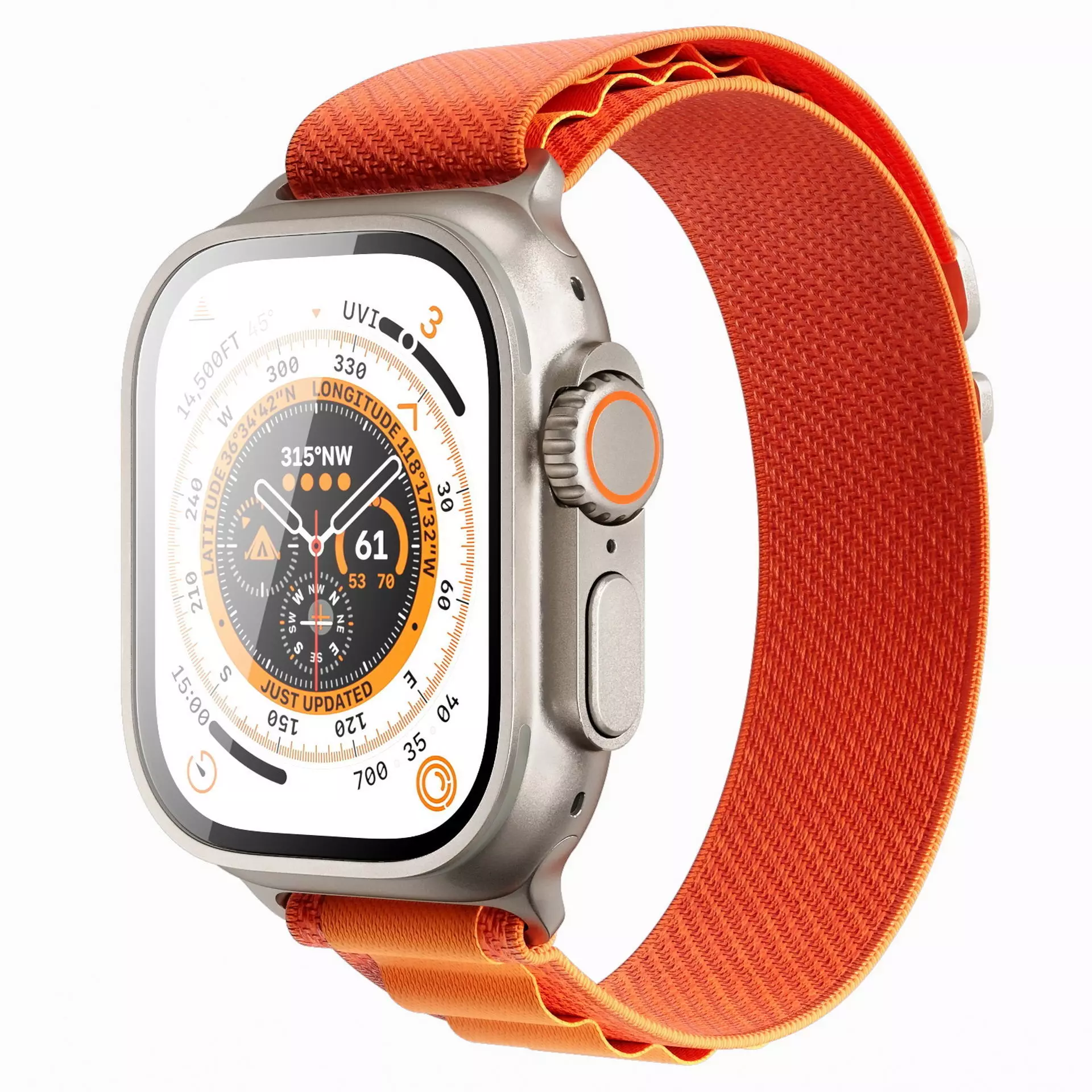 Apple Watch Ultra Orange Alpine Loop 3D model_0