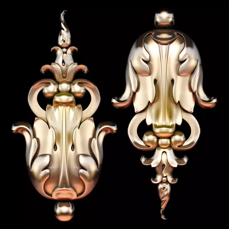 Classic carved vertical trim STL file included 3D model