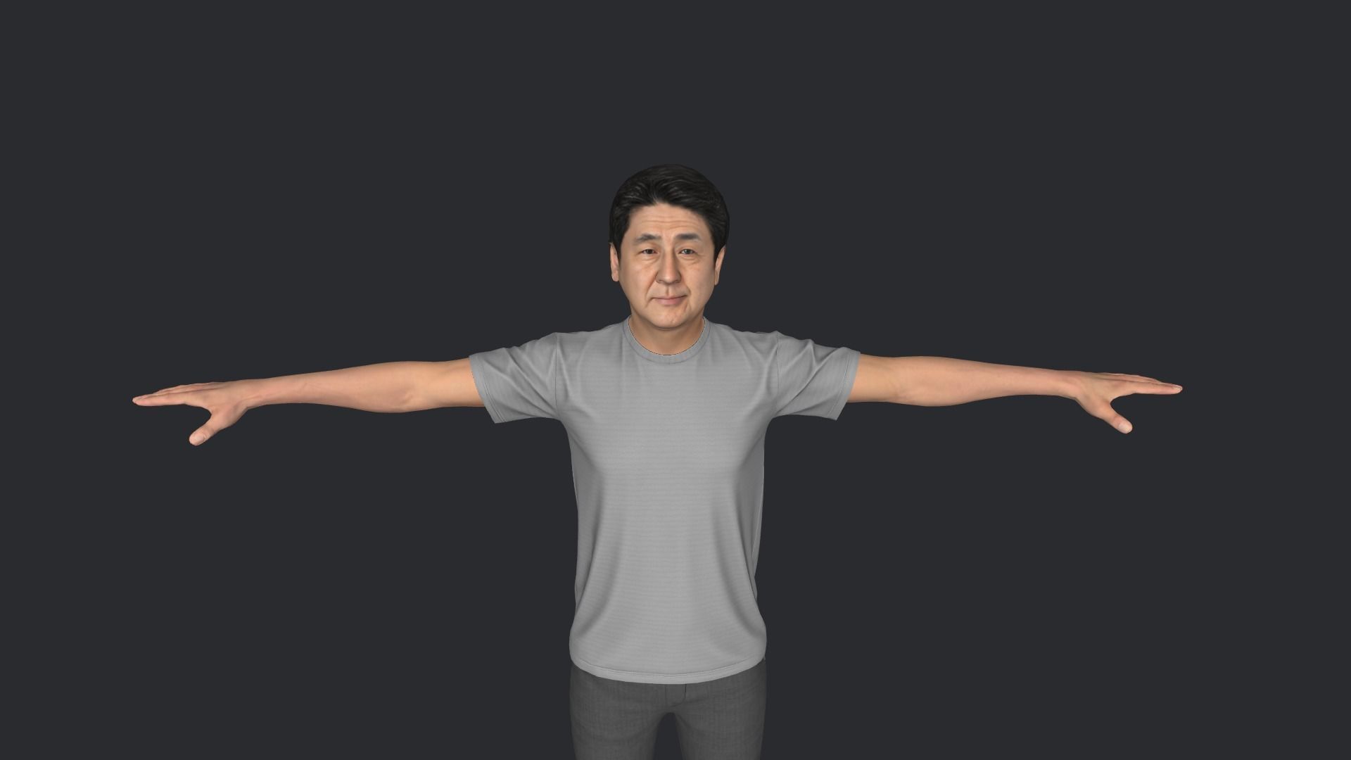 Shinzo Abe Hyper Realistic Full Body Rigged Character 3D model_17