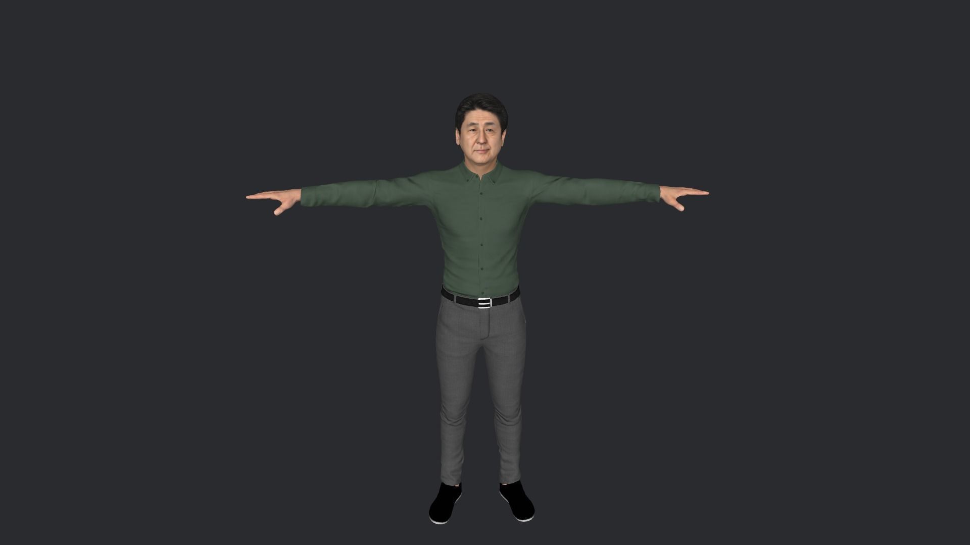 Shinzo Abe Hyper Realistic Full Body Rigged Character 3D model_2