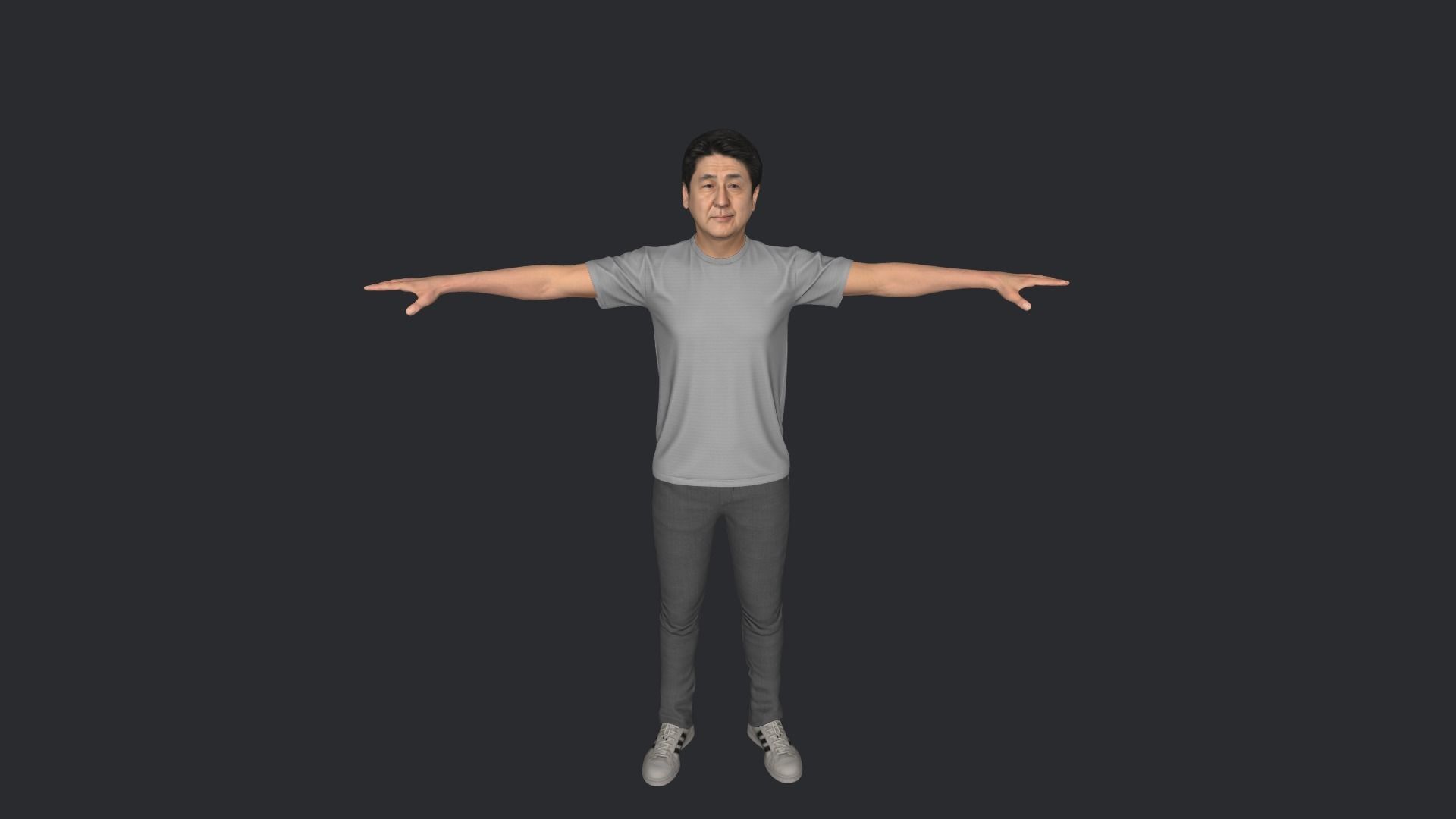 Shinzo Abe Hyper Realistic Full Body Rigged Character 3D model_18