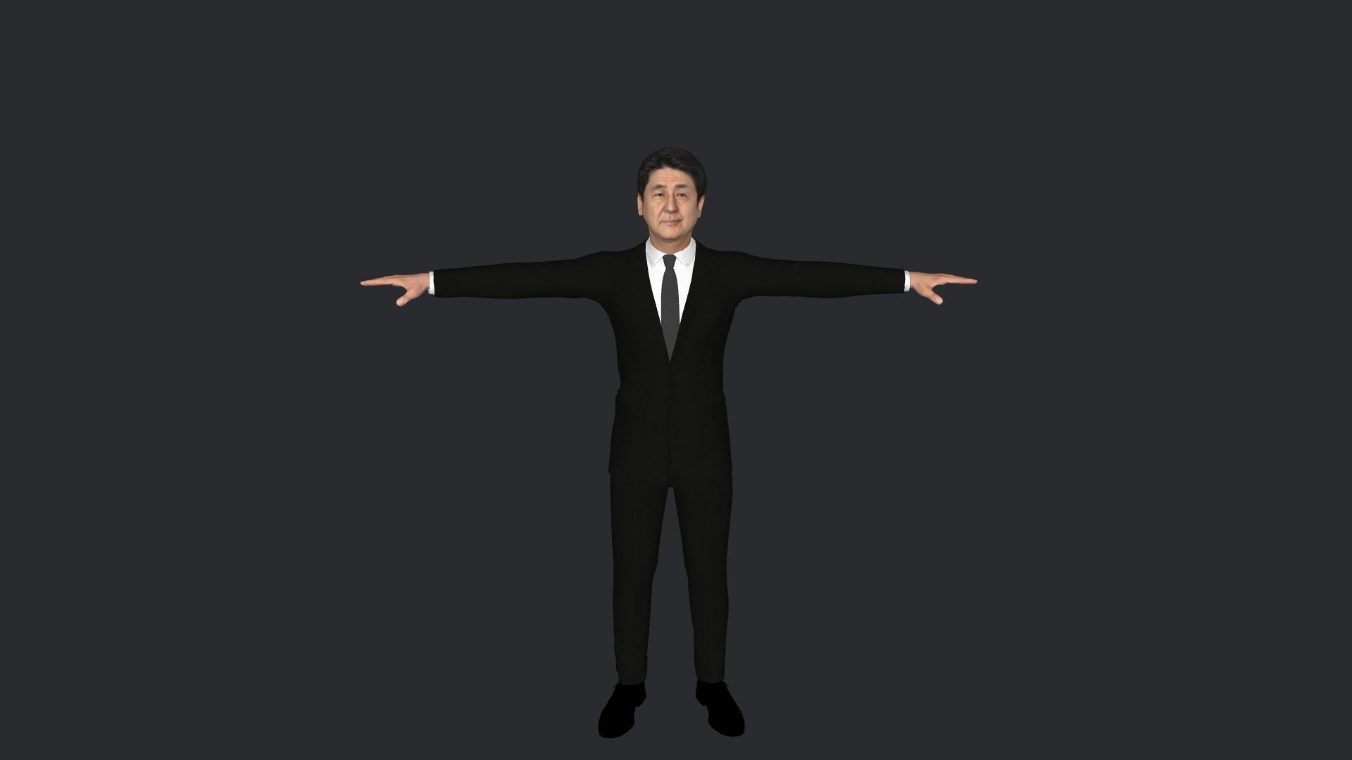 Shinzo Abe Hyper Realistic Full Body Rigged Character 3D model_12
