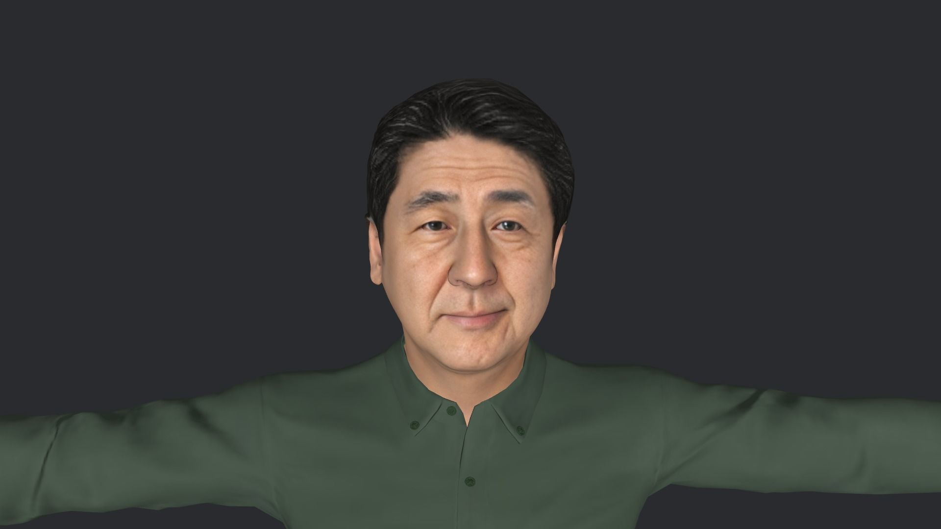 Shinzo Abe Hyper Realistic Full Body Rigged Character 3D model_31