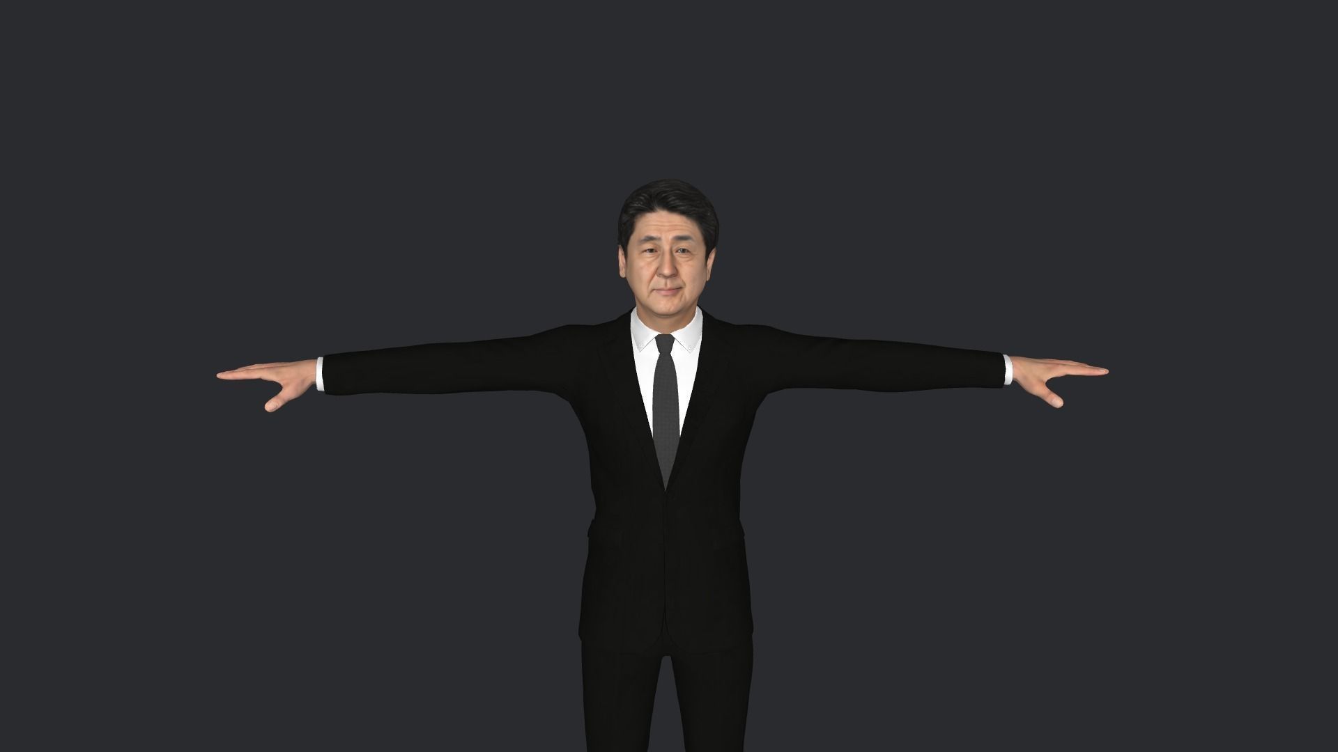 Shinzo Abe Hyper Realistic Full Body Rigged Character 3D model_1