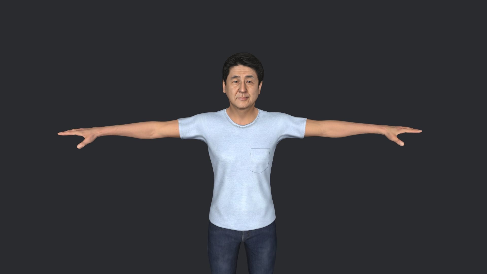 Shinzo Abe Hyper Realistic Full Body Rigged Character 3D model_6