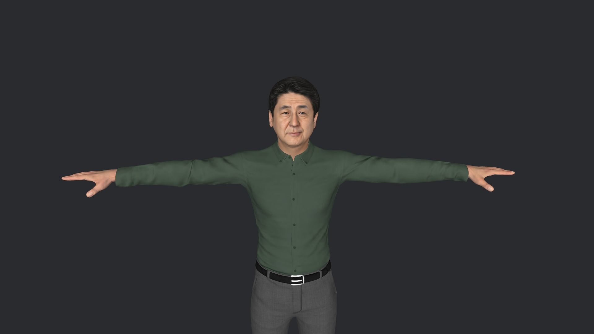 Shinzo Abe Hyper Realistic Full Body Rigged Character 3D model_32