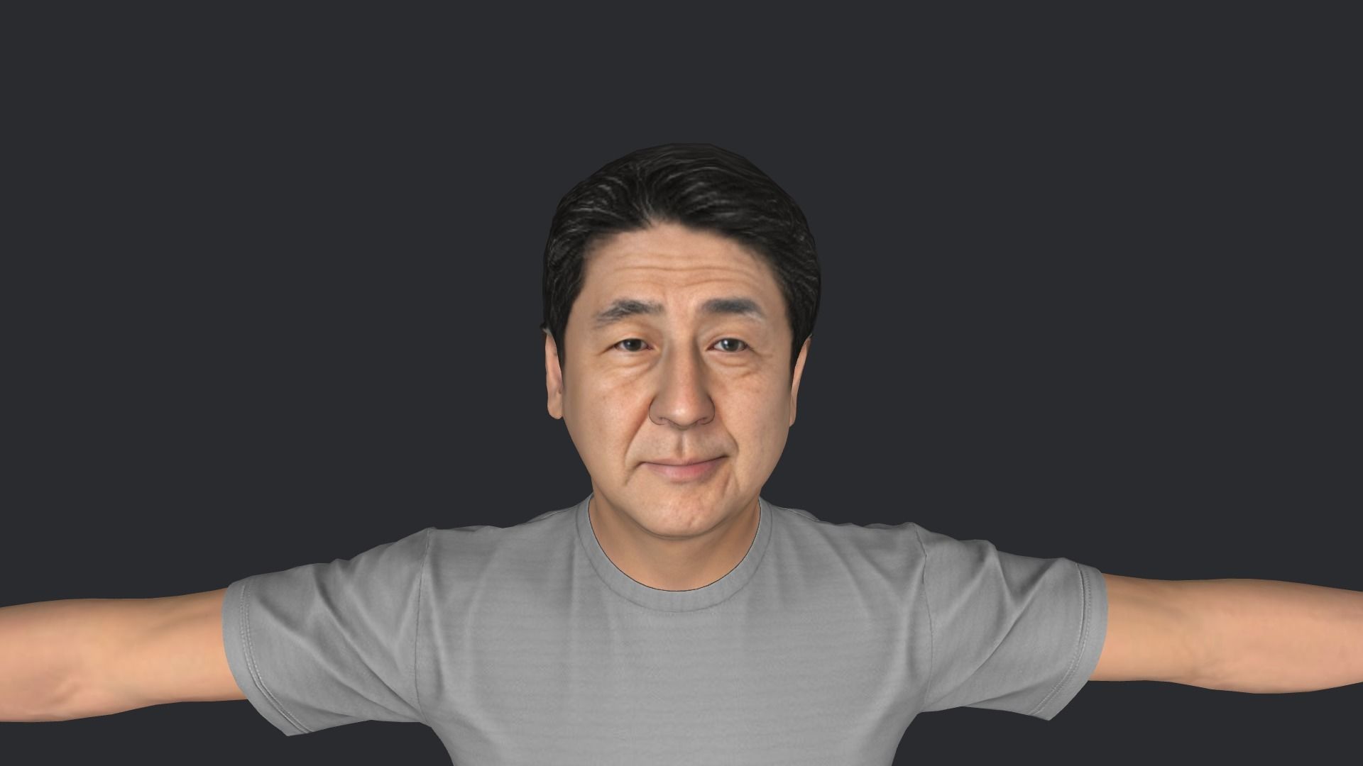 Shinzo Abe Hyper Realistic Full Body Rigged Character 3D model_16