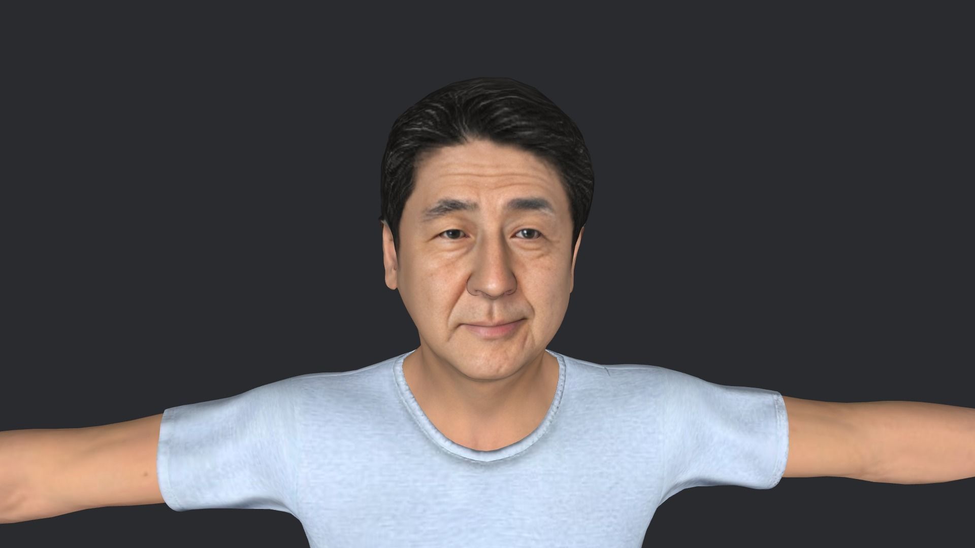 Shinzo Abe Hyper Realistic Full Body Rigged Character 3D model_5