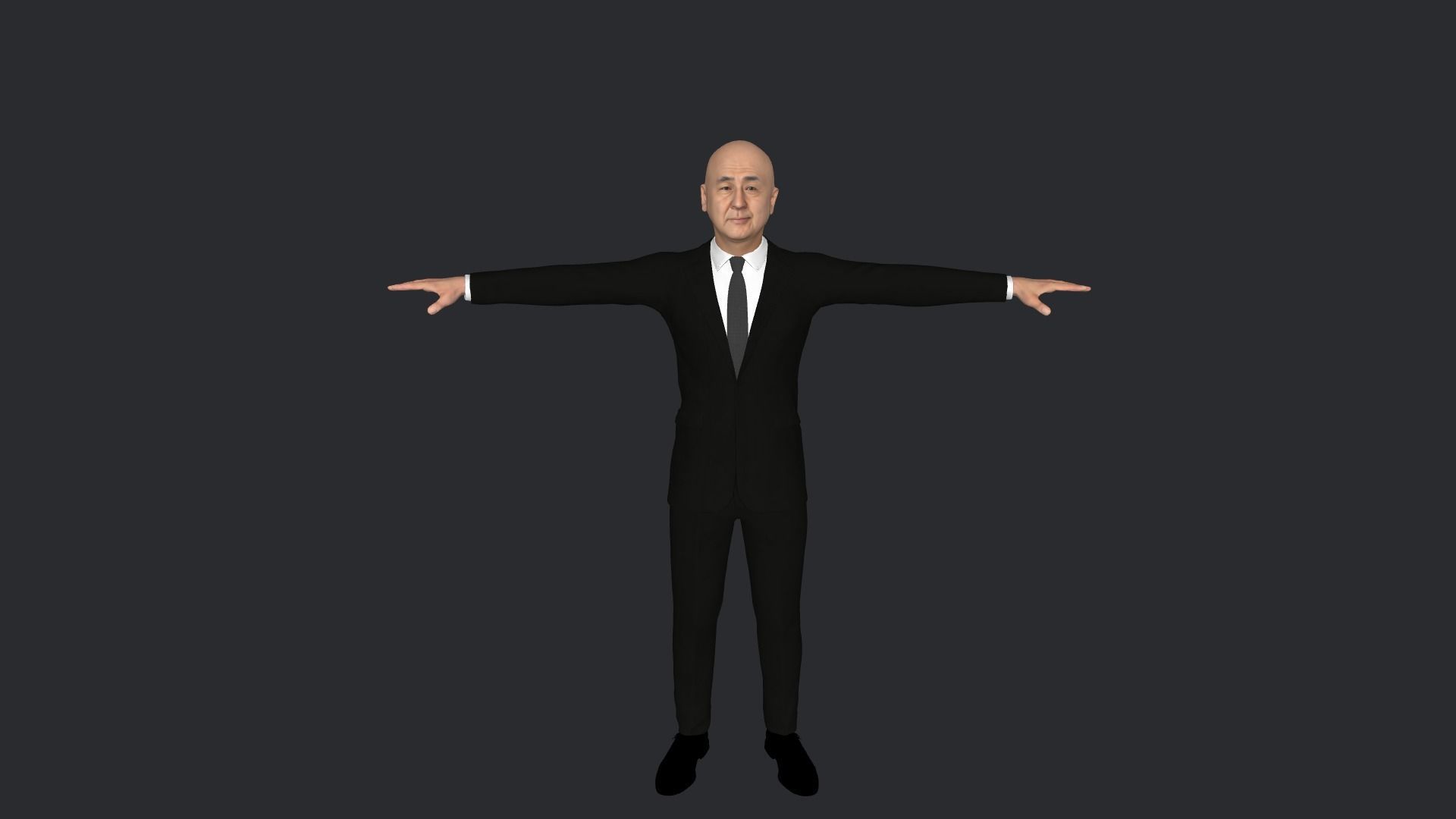 Shinzo Abe Hyper Realistic Full Body Rigged Character 3D model_24