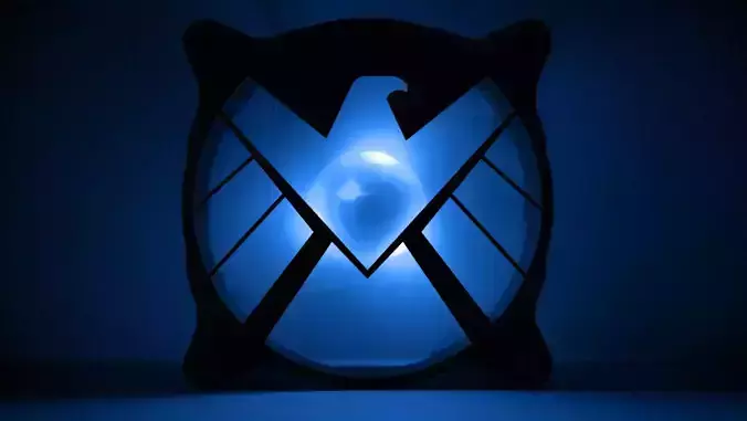 Marvel Shield PC fan cover 3D print model