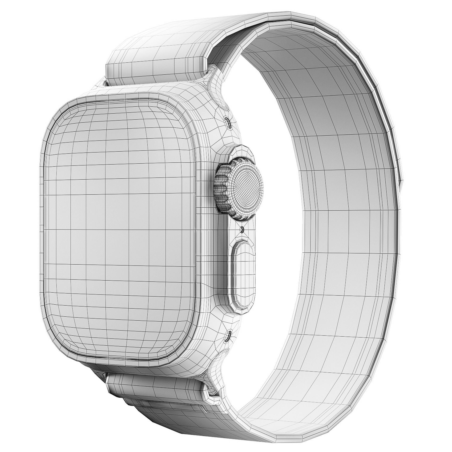 Apple Watch Ultra YellowBeige TrailLoop 3D model_7