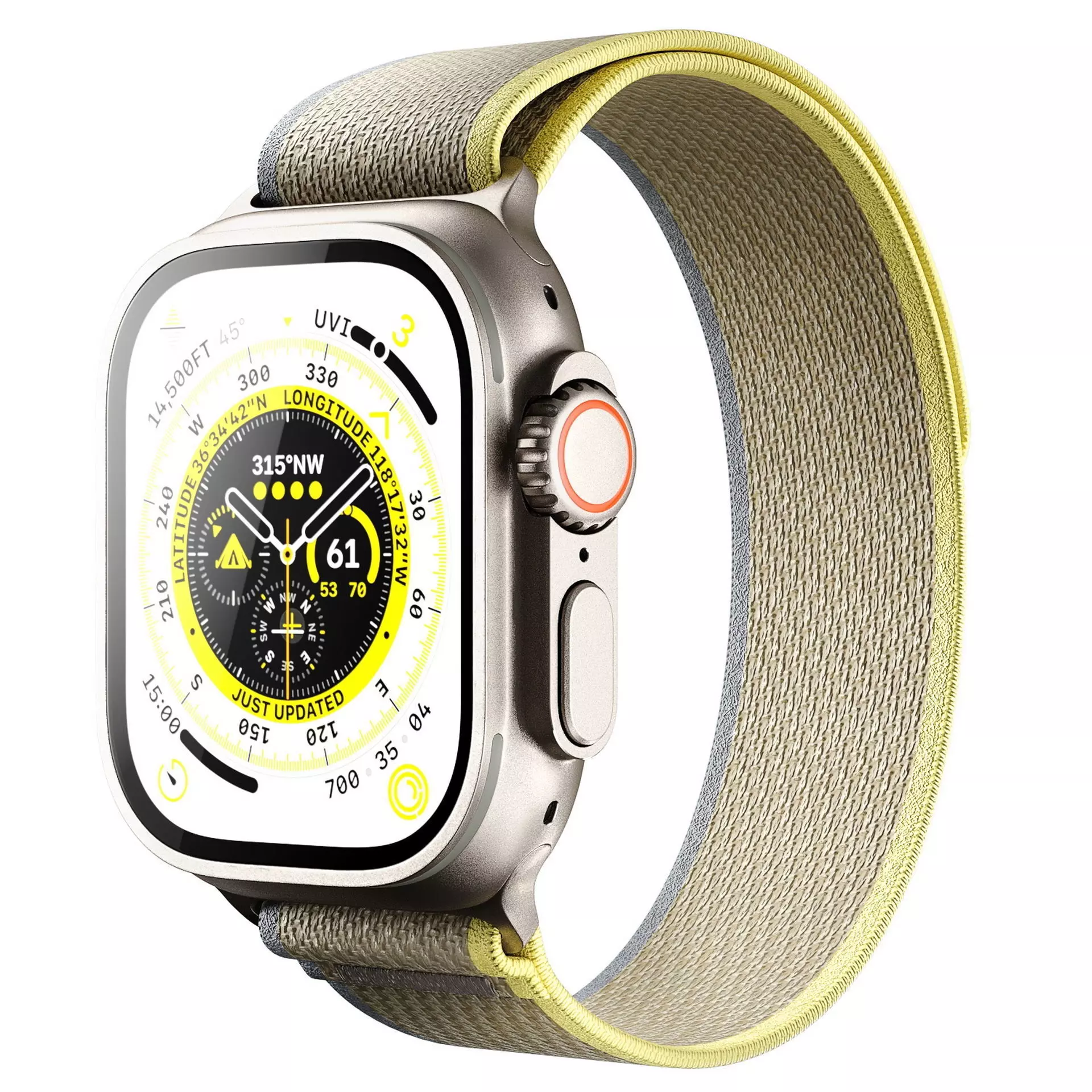 Apple Watch Ultra YellowBeige TrailLoop 3D model_0
