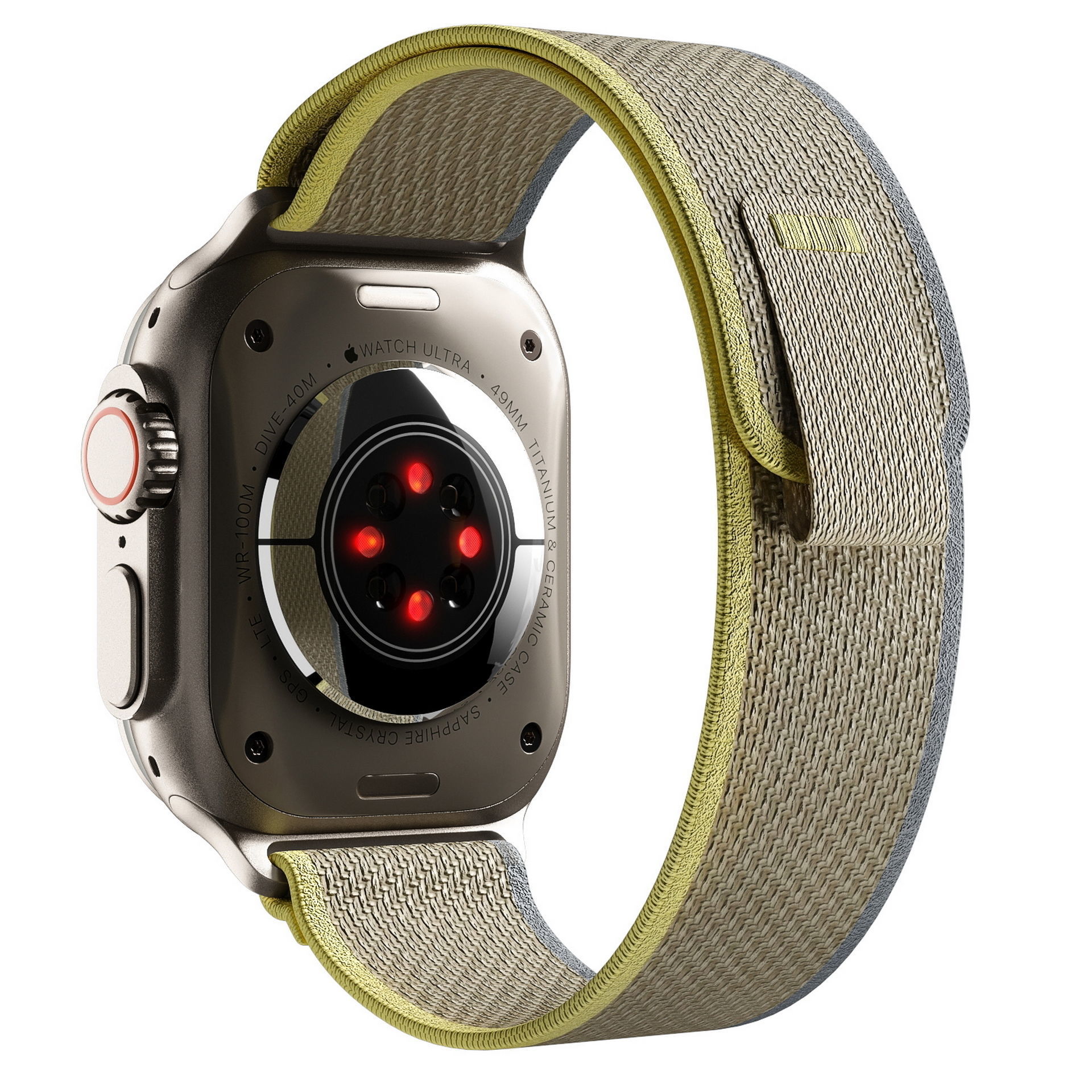 Apple Watch Ultra YellowBeige TrailLoop 3D model_1