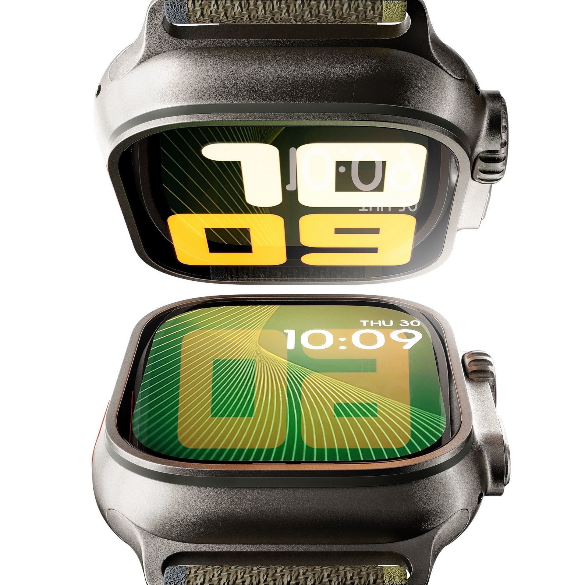 Apple Watch Ultra YellowBeige TrailLoop 3D model_3