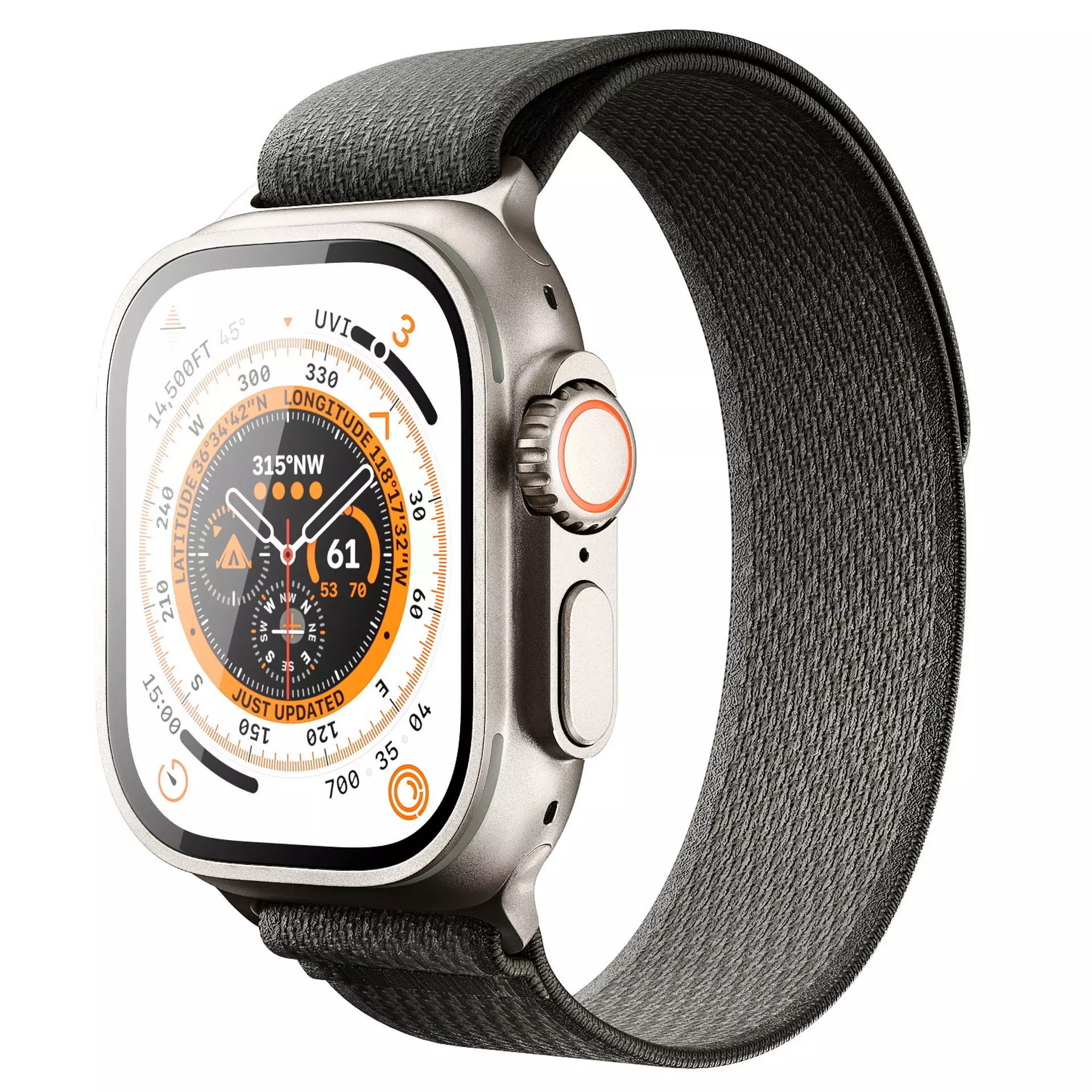 Apple Watch Ultra BlackGray TrailLoop 3D model