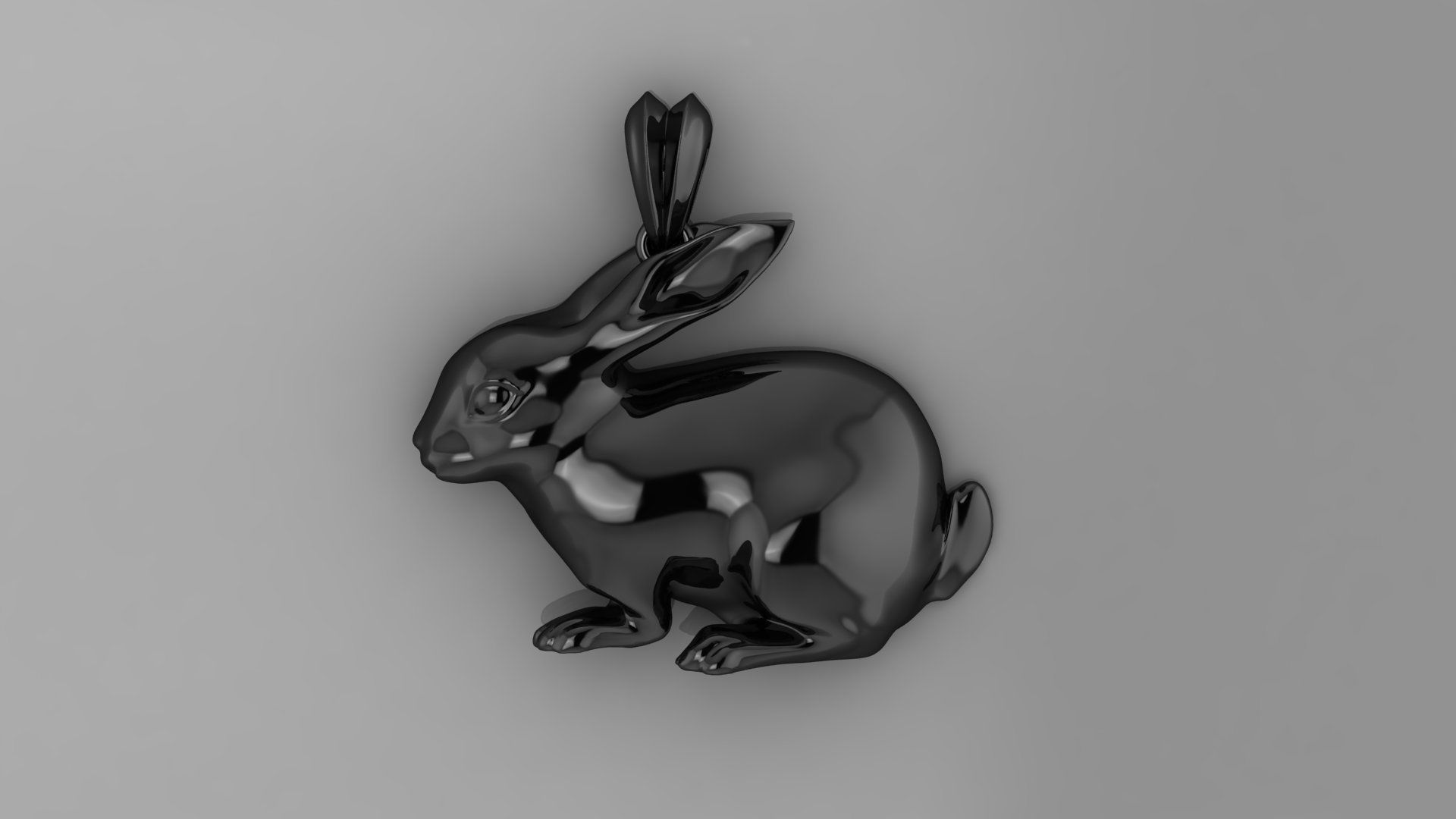 Pendants Rabbit 3D print model_4