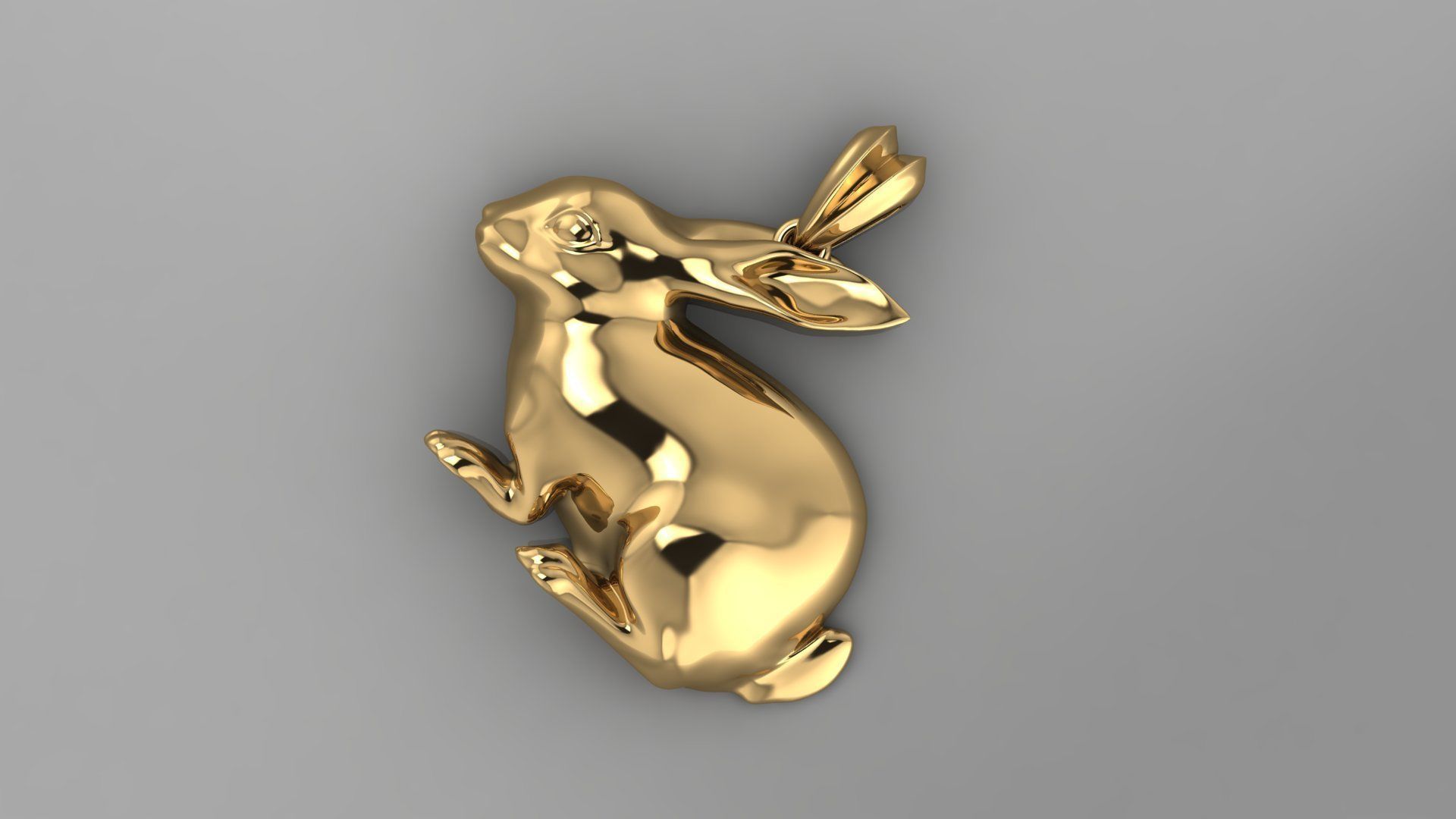 Pendants Rabbit 3D print model_2