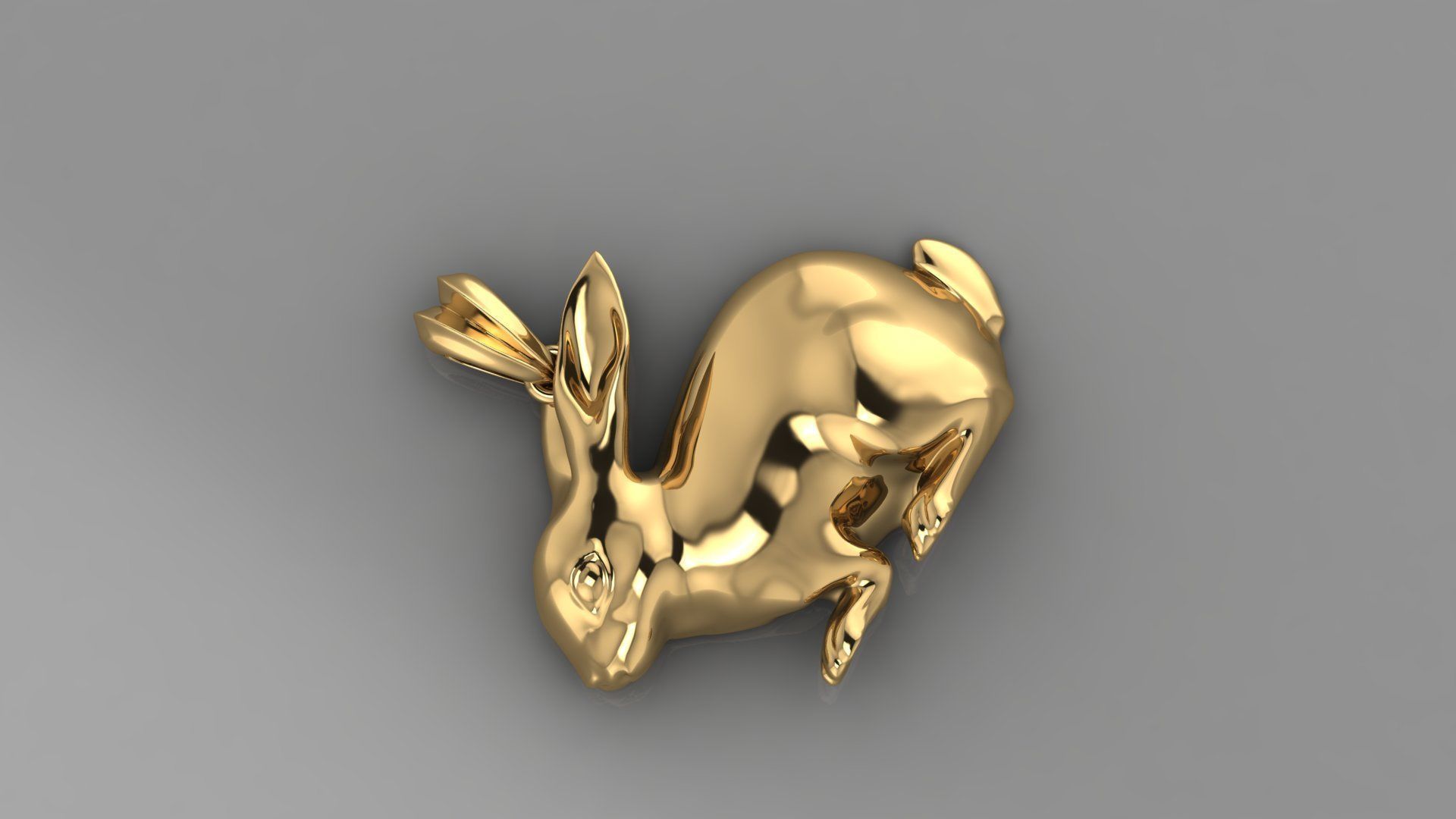 Pendants Rabbit 3D print model_1