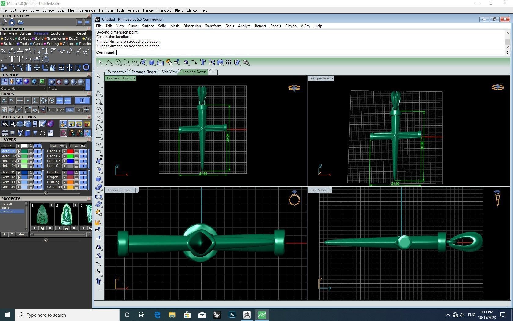 Pendants T 3D print model_5