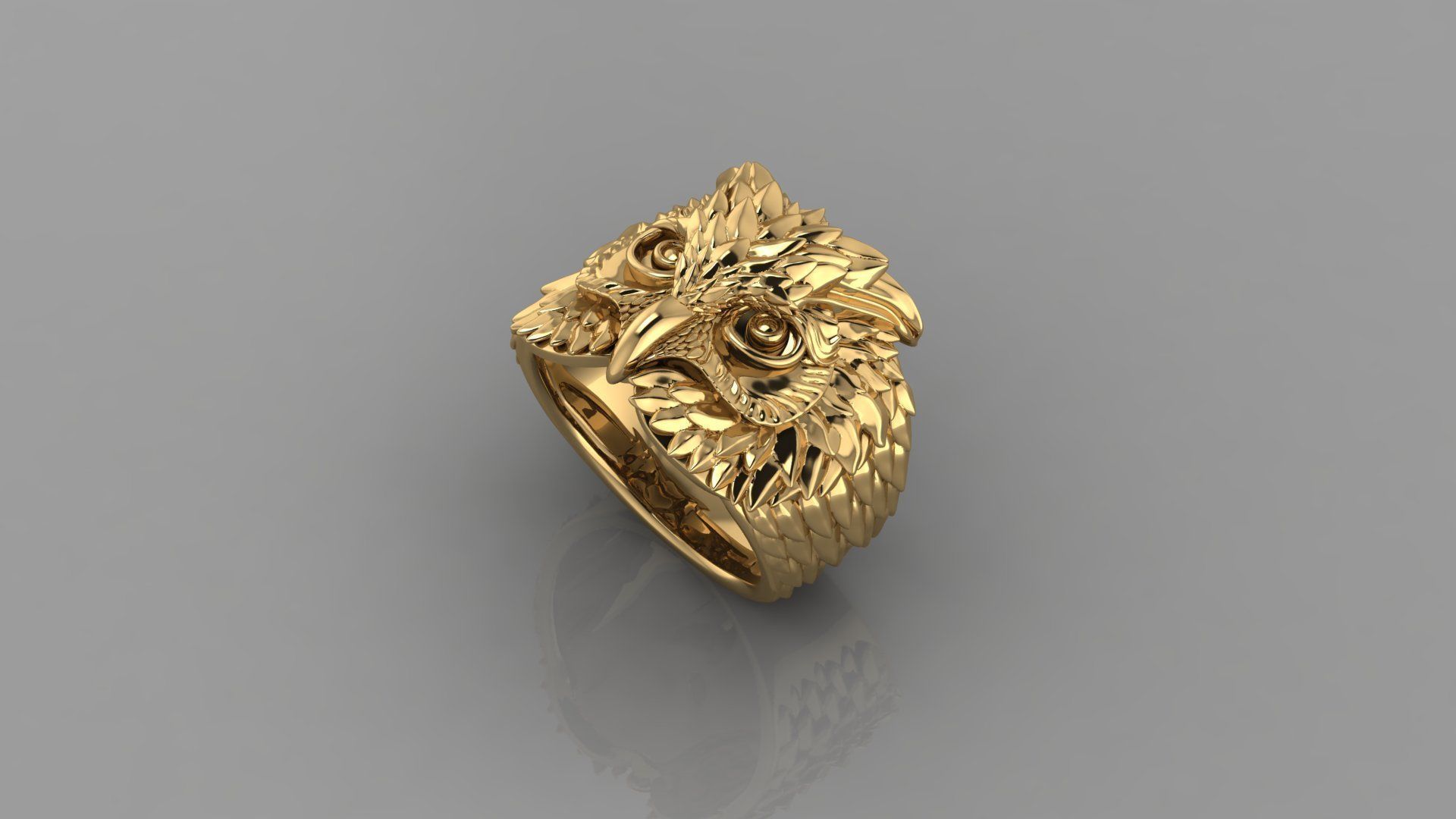 Owl Ring  3D print model_1