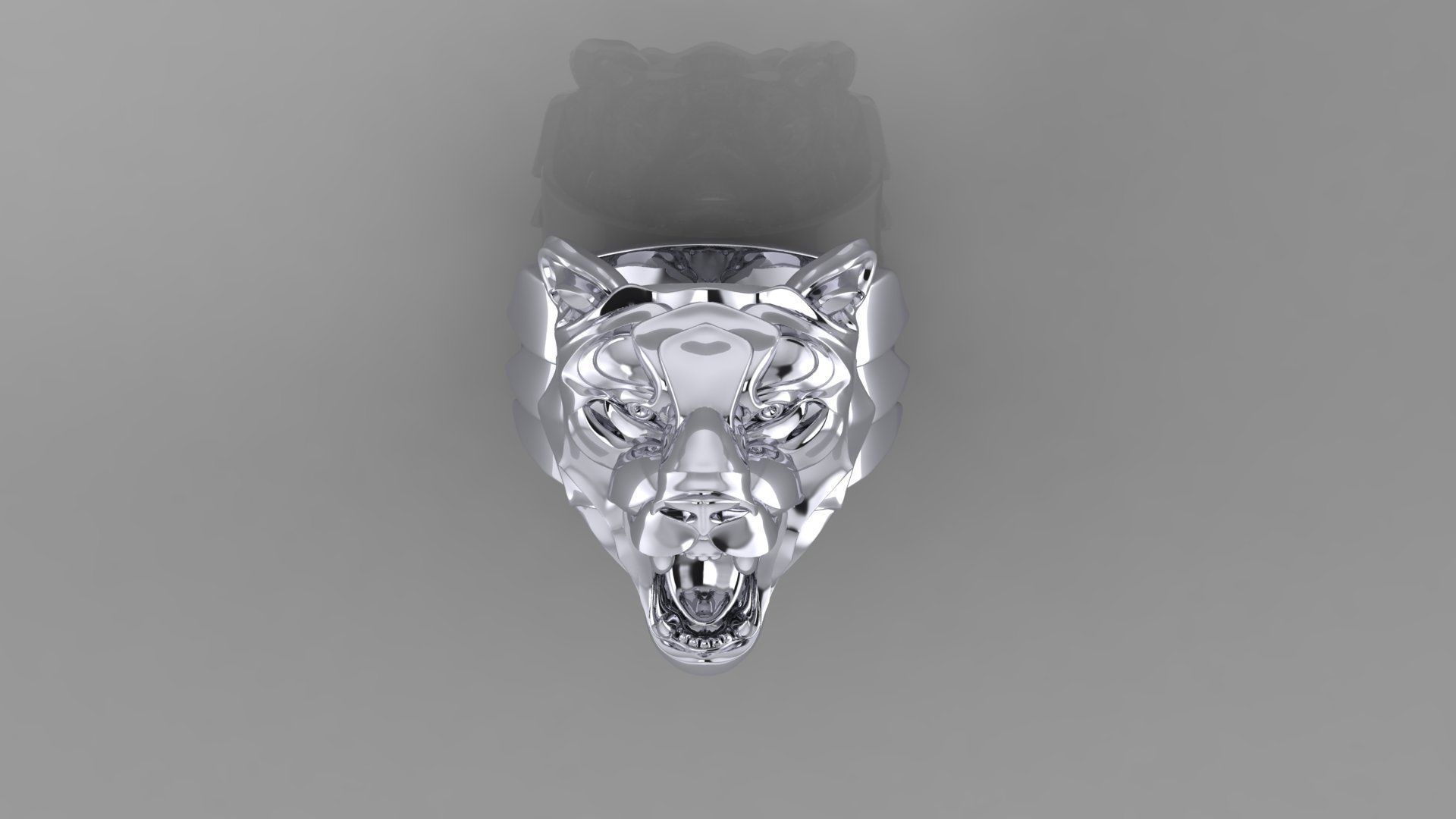 Lion Ring 3D print model_6