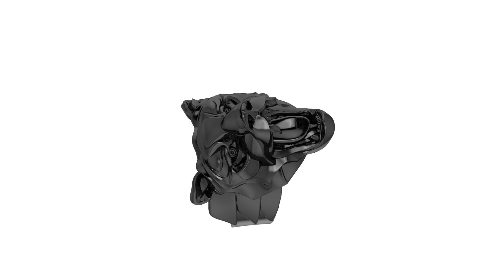 Lion Ring 3D print model_1