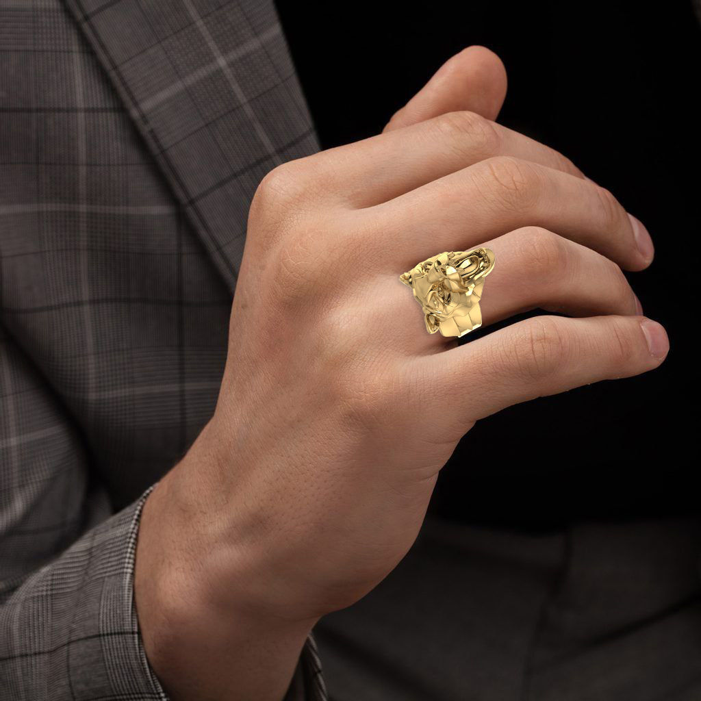 Lion Ring 3D print model_10