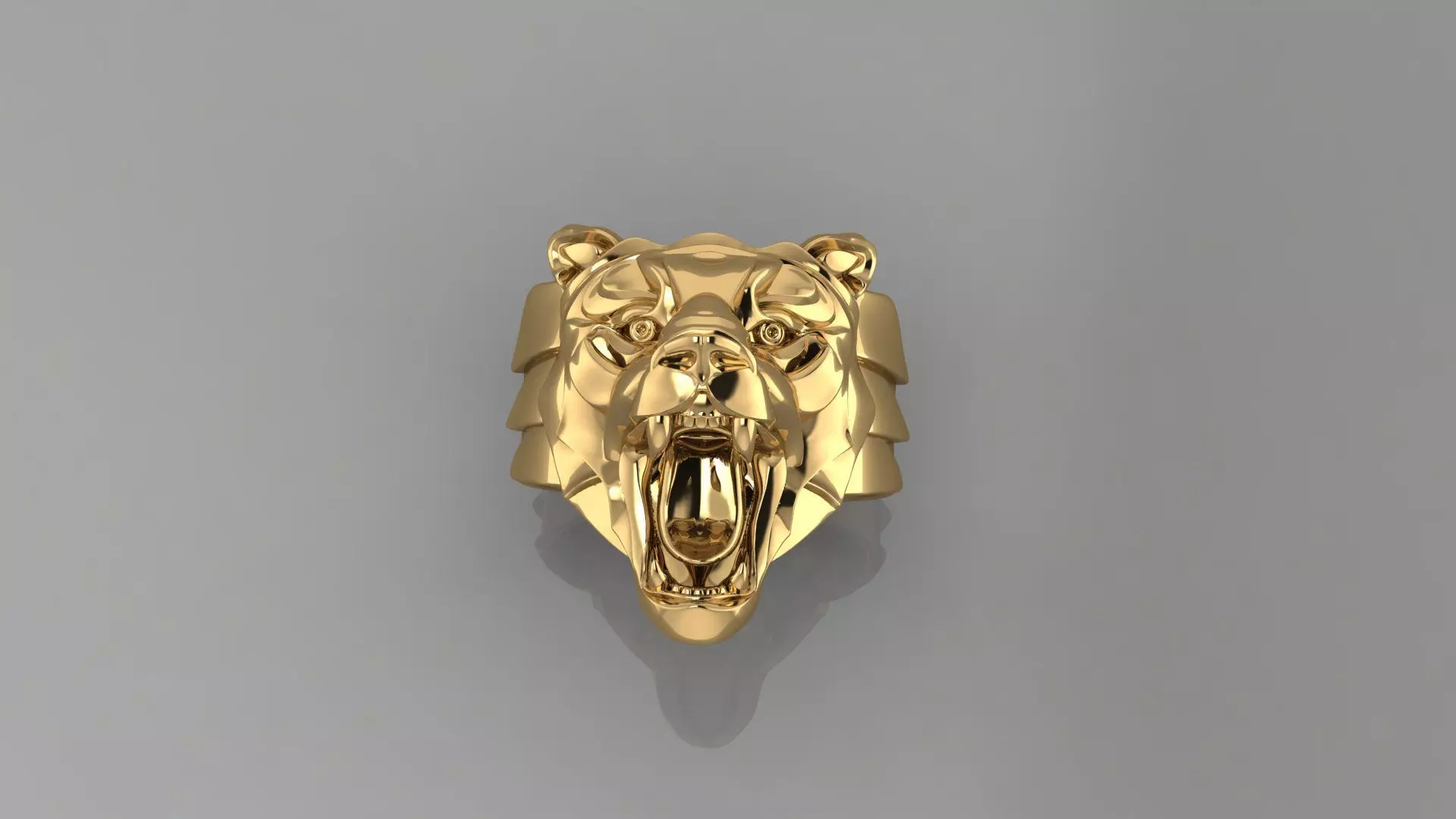 Lion Ring 3D print model_0