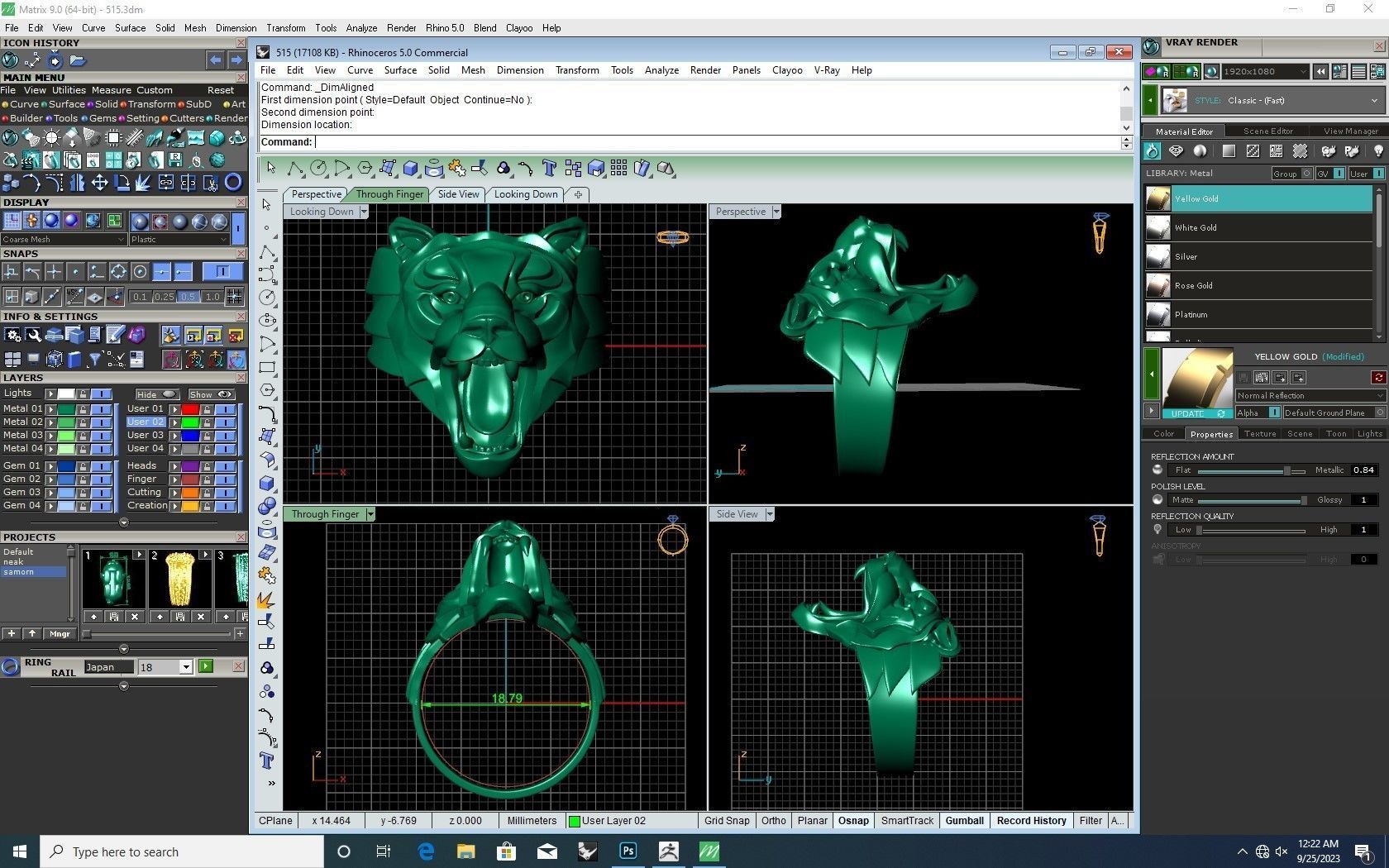Lion Ring 3D print model_11